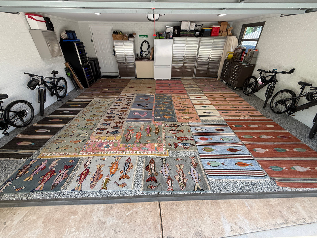 4' x 6' Ft. Fun Colorful Fish Design Turkish Oushak Kilim Hand Knotted Wool Area Rug – BR30266