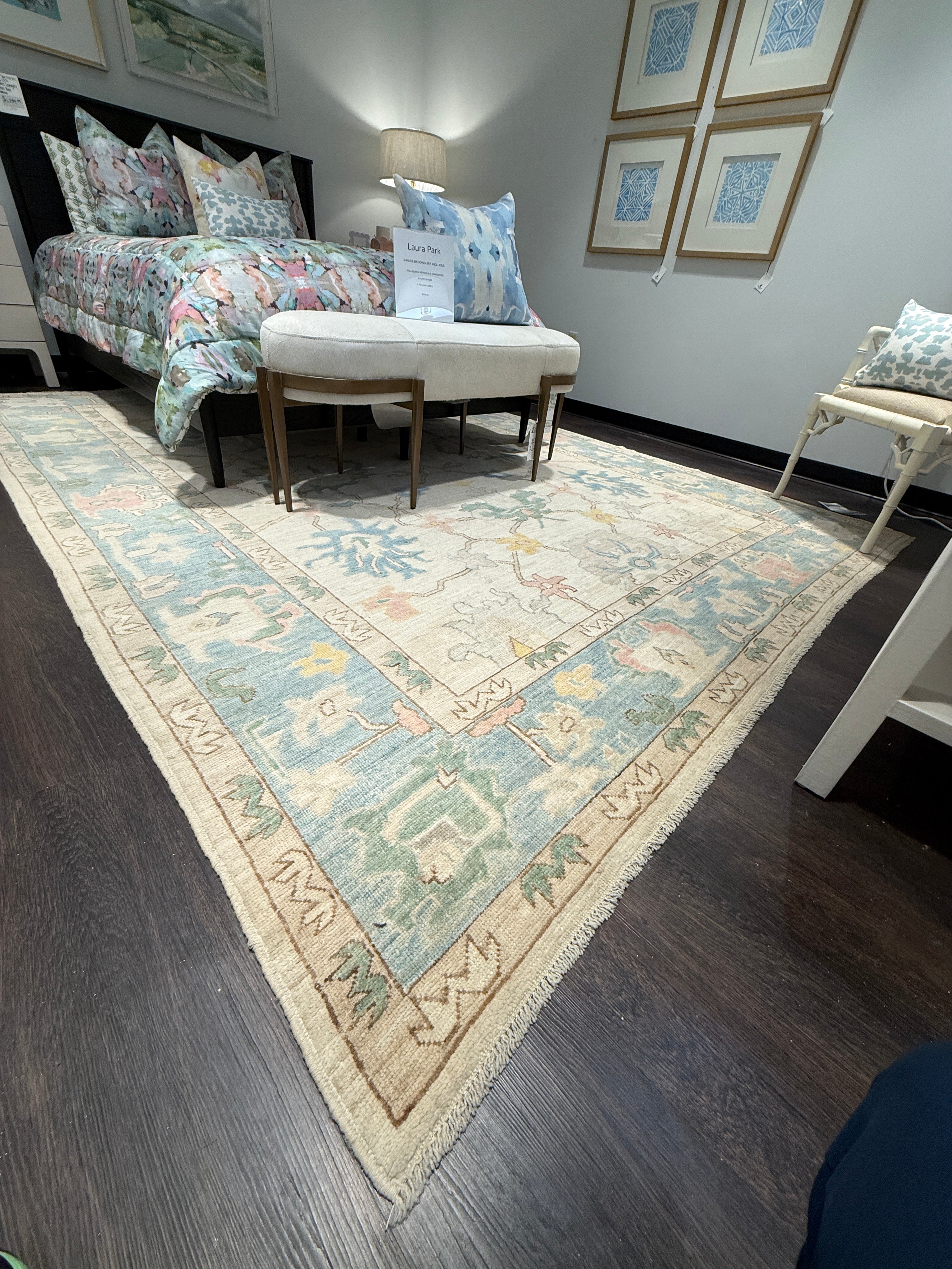 9’x11’ Ft. Turkish Bohemian Oushak Contemporary Hand Knotted Wool Area Rug - BR2520