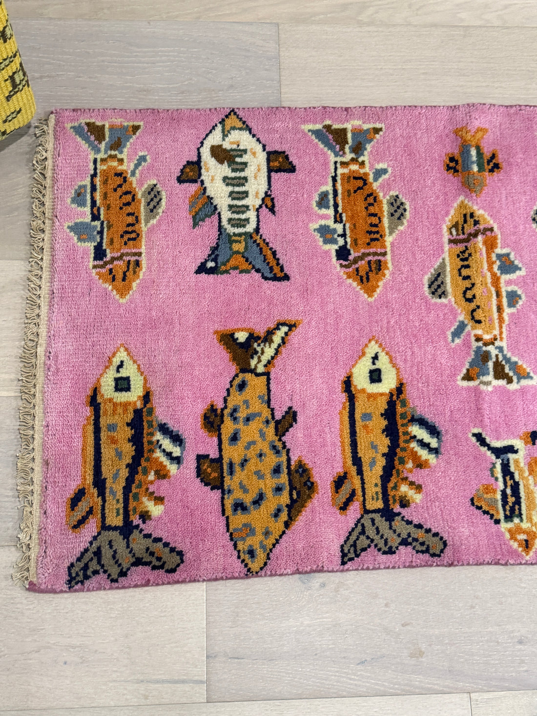 2.6' x 8' Ft. Fun Colorful Fish Design Turkish Hand Knotted Wool Rug / Runner - 3029