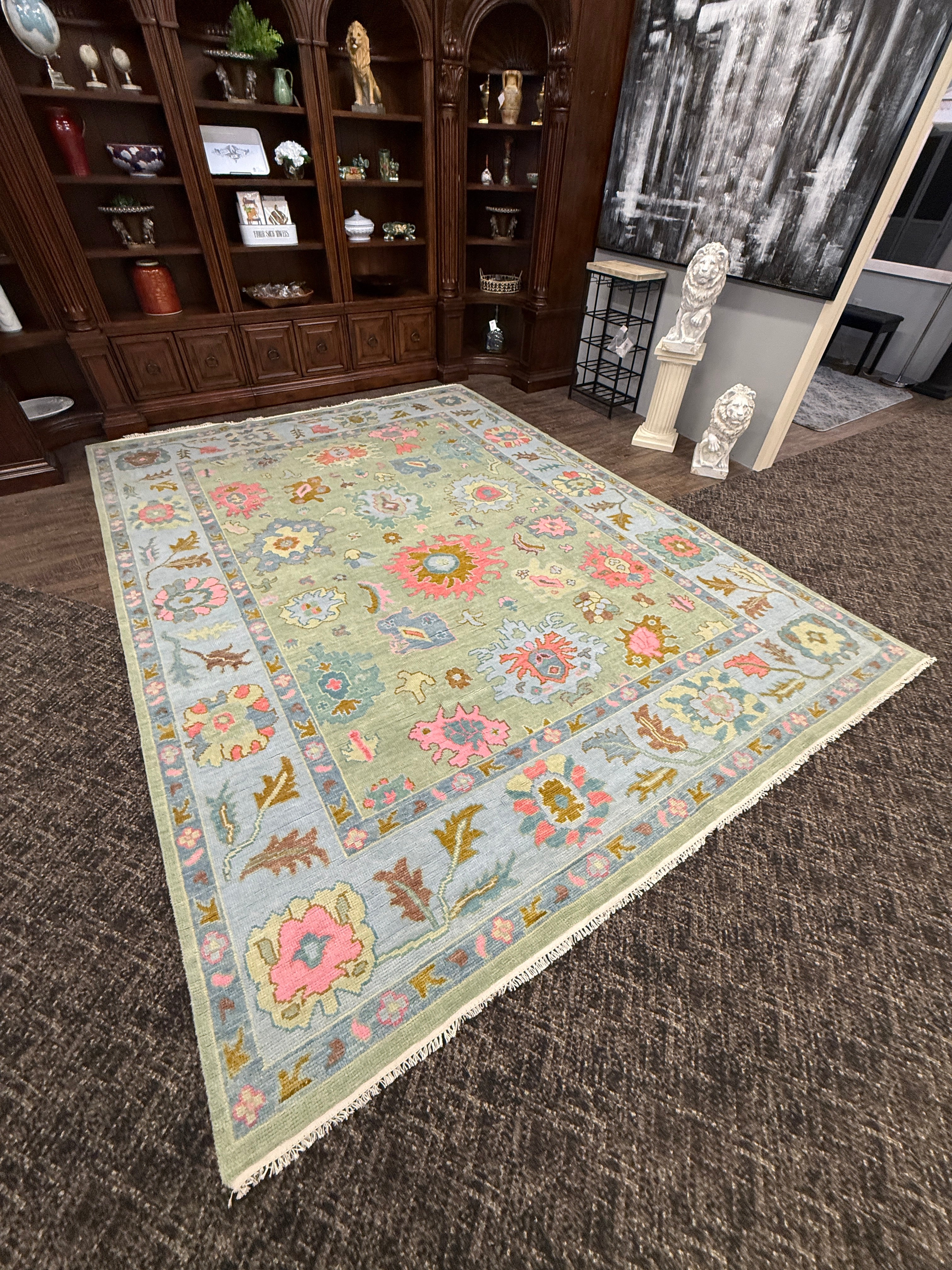 9’ x 12’ Ft. Stunning Turkish Bohemian Oushak Contemporary Hand Knotted Wool Area Rug - BR3045