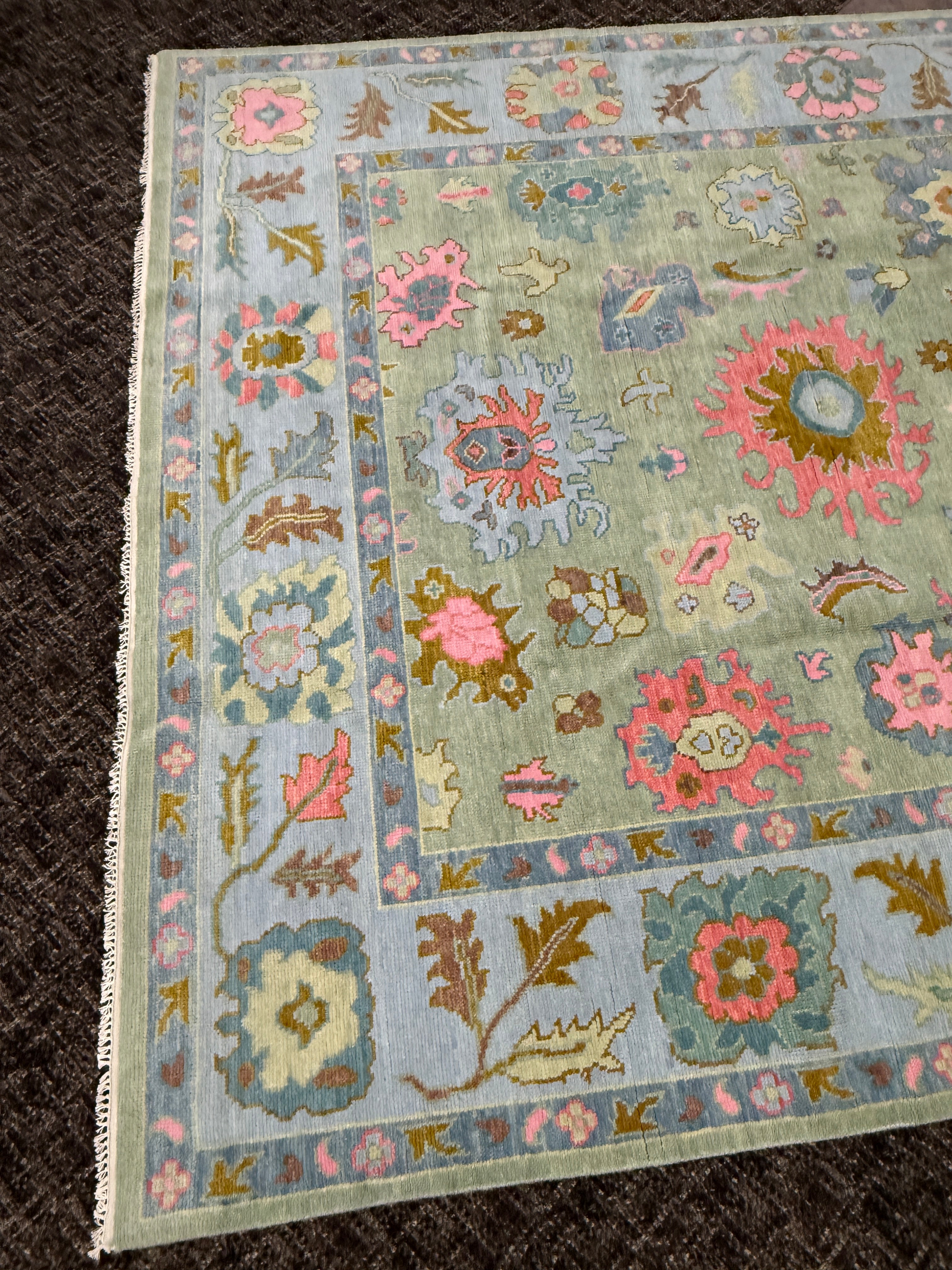 9’ x 12’ Ft. Stunning Turkish Bohemian Oushak Contemporary Hand Knotted Wool Area Rug - BR3045