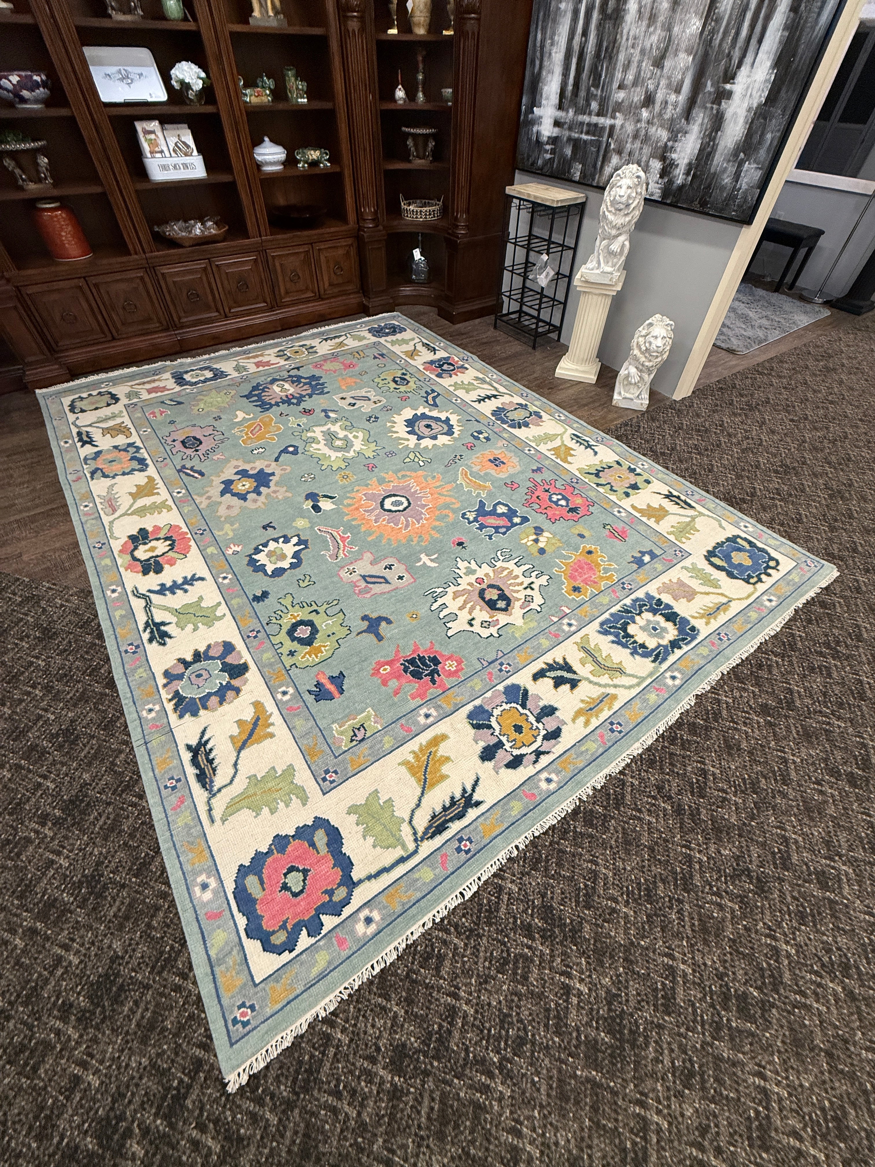 9’ x 12’ Ft. Stunning Turkish Bohemian Oushak Contemporary Hand Knotted Wool Area Rug - BR3043
