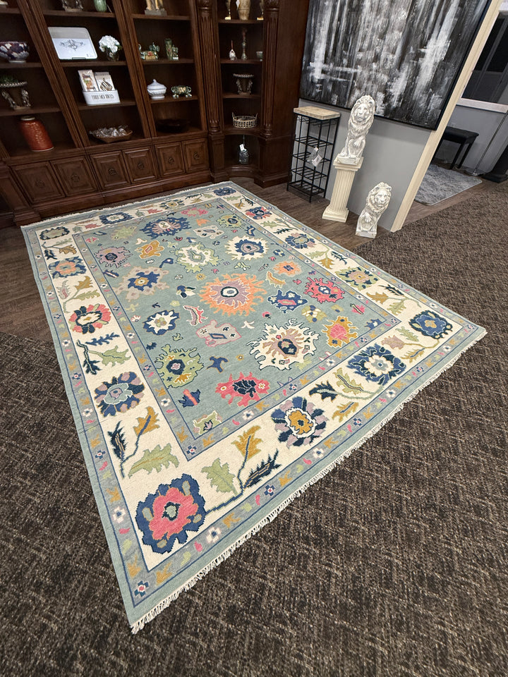 9’ x 12’ Ft. Stunning Turkish Bohemian Oushak Contemporary Hand Knotted Wool Area Rug - BR3043