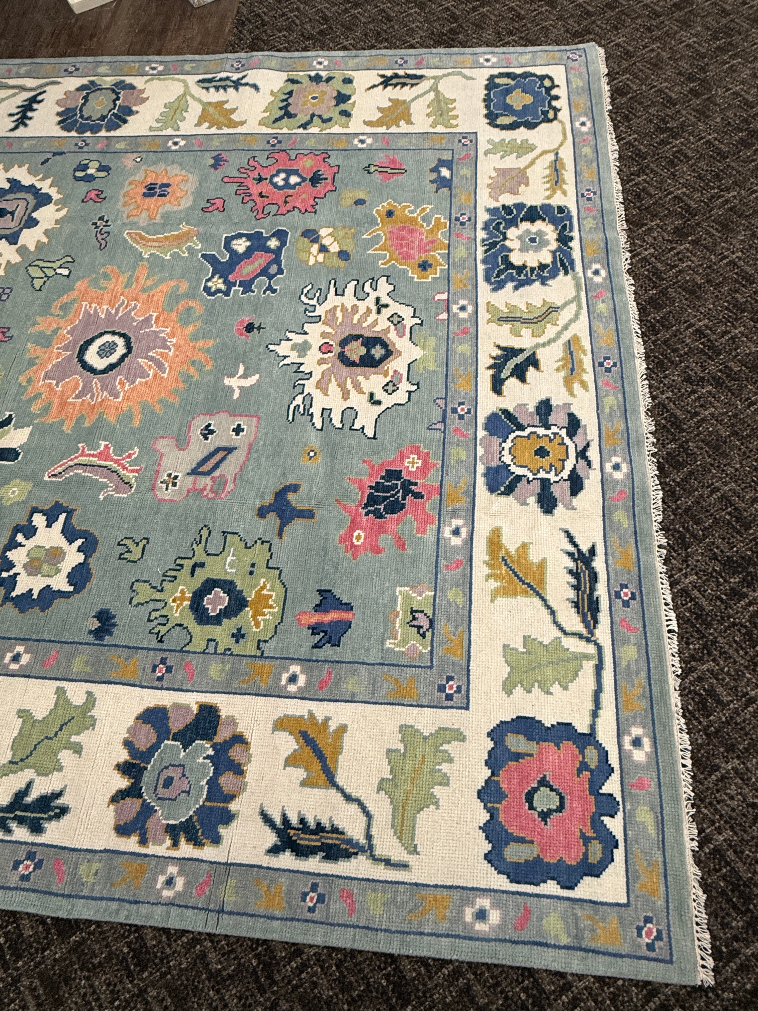 9’ x 12’ Ft. Stunning Turkish Bohemian Oushak Contemporary Hand Knotted Wool Area Rug - BR3043
