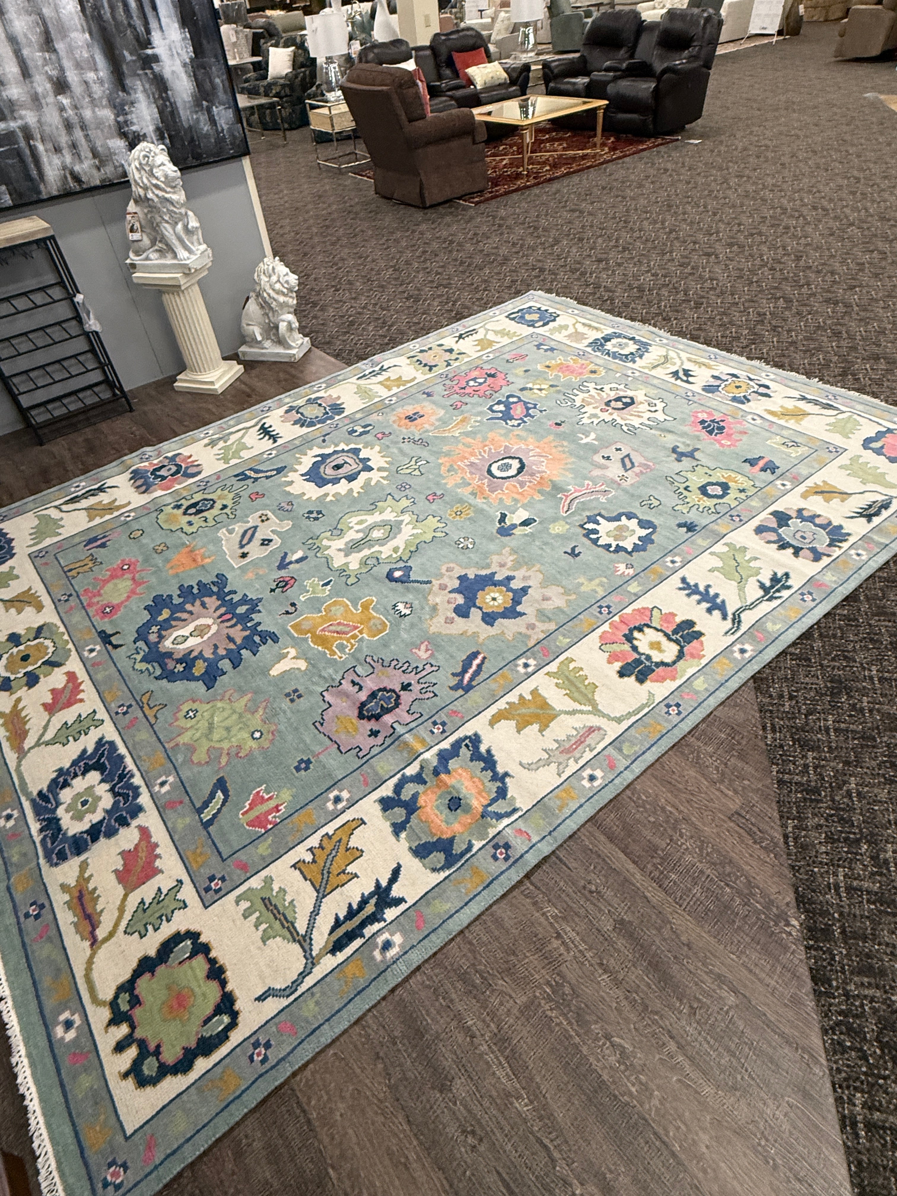 9’ x 12’ Ft. Stunning Turkish Bohemian Oushak Contemporary Hand Knotted Wool Area Rug - BR3043