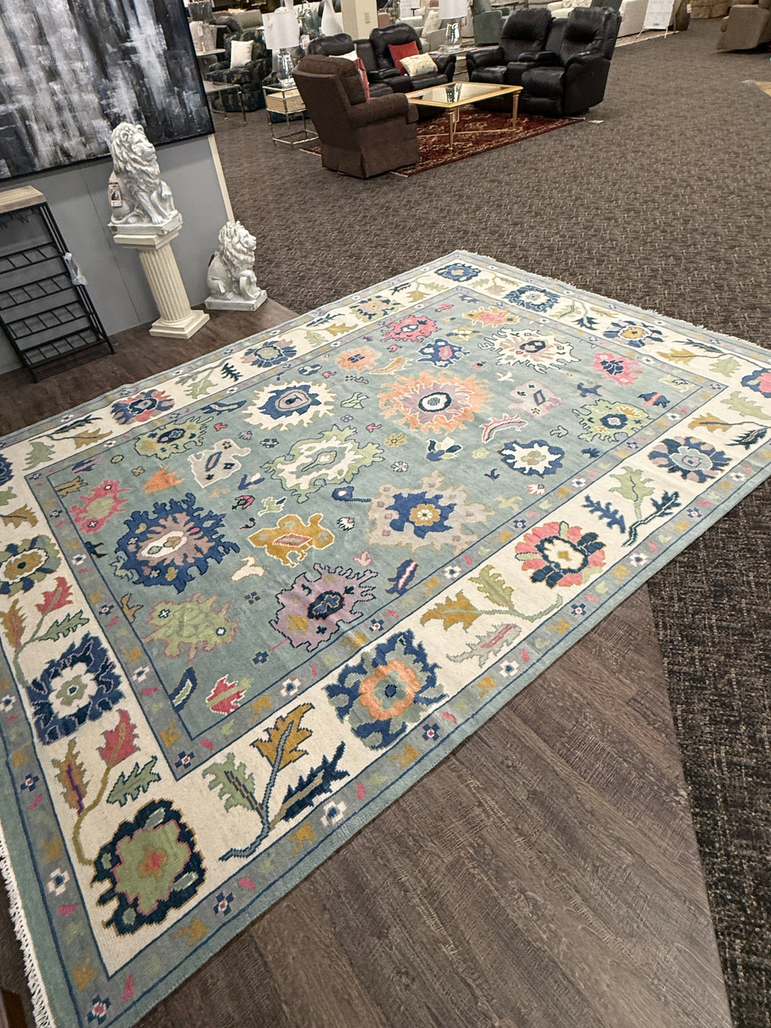 9’ x 12’ Ft. Stunning Turkish Bohemian Oushak Contemporary Hand Knotted Wool Area Rug - BR3043