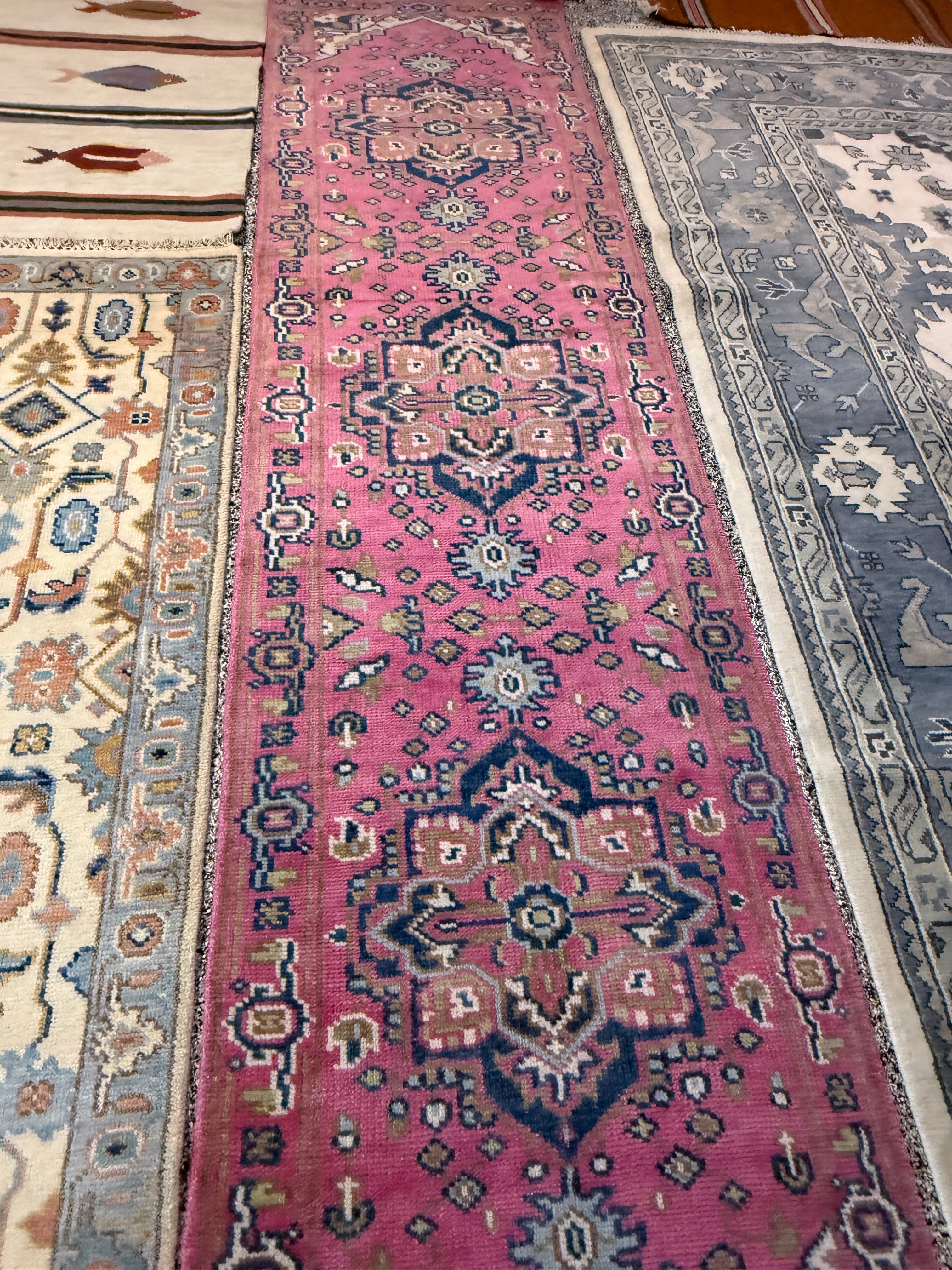 3' x 12' Ft. Stunning Contemporary Geometrical Turkish Oushak Bohemian Hand Knotted Wool Runner – BR3059