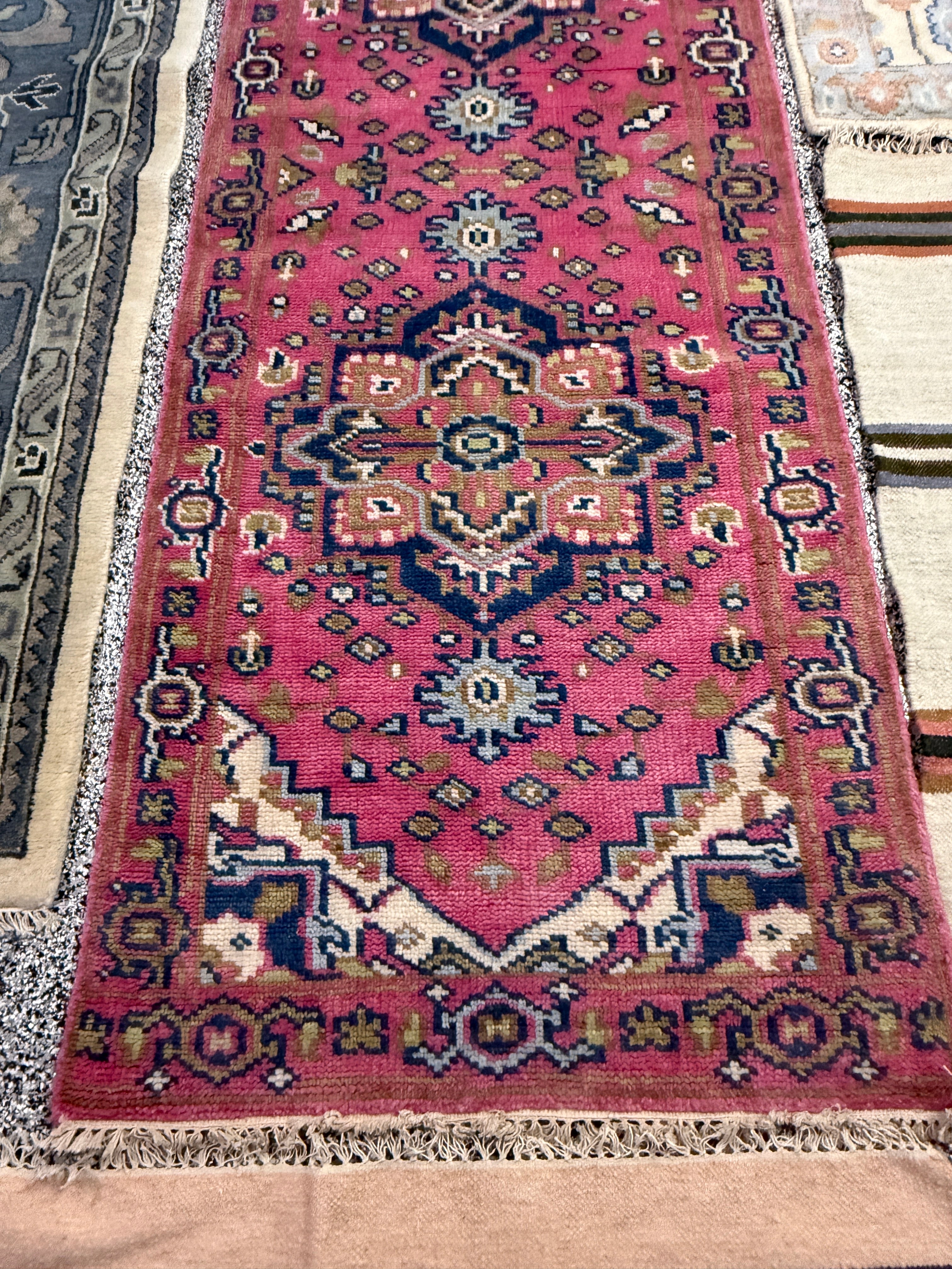 3' x 12' Ft. Stunning Contemporary Geometrical Turkish Oushak Bohemian Hand Knotted Wool Runner – BR3059