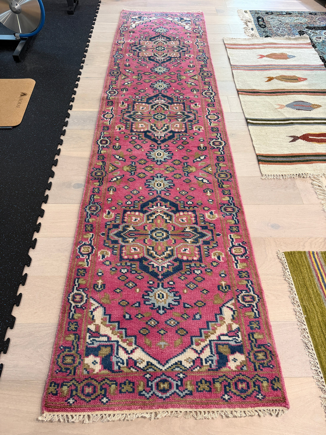 3' x 12' Ft. Stunning Contemporary Geometrical Turkish Oushak Bohemian Hand Knotted Wool Runner – BR3059
