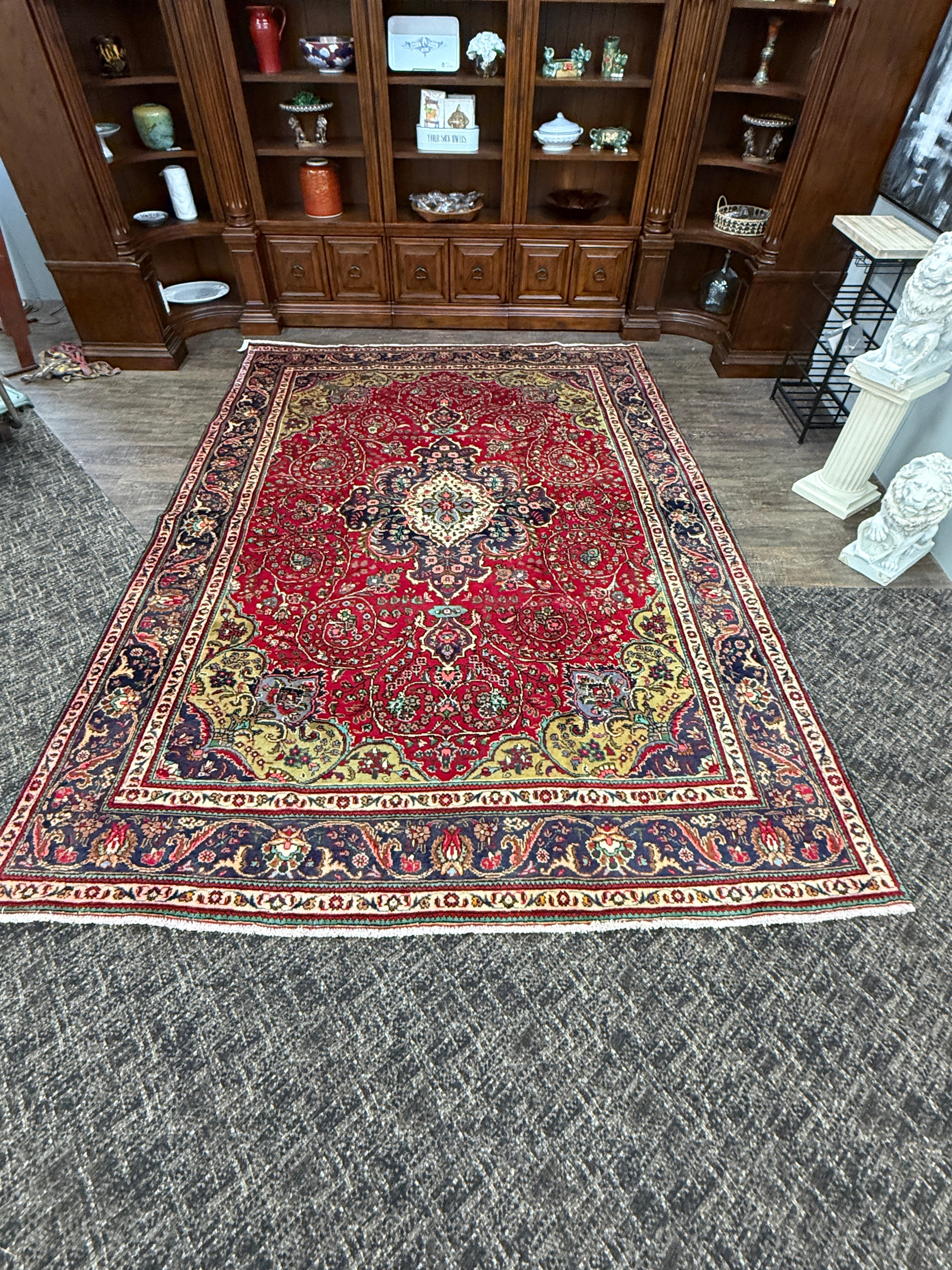 9'X12' Ft. Authentic Persian Vintage Fine Hand Knotted Tree of Life Medallion Area Rug BR317