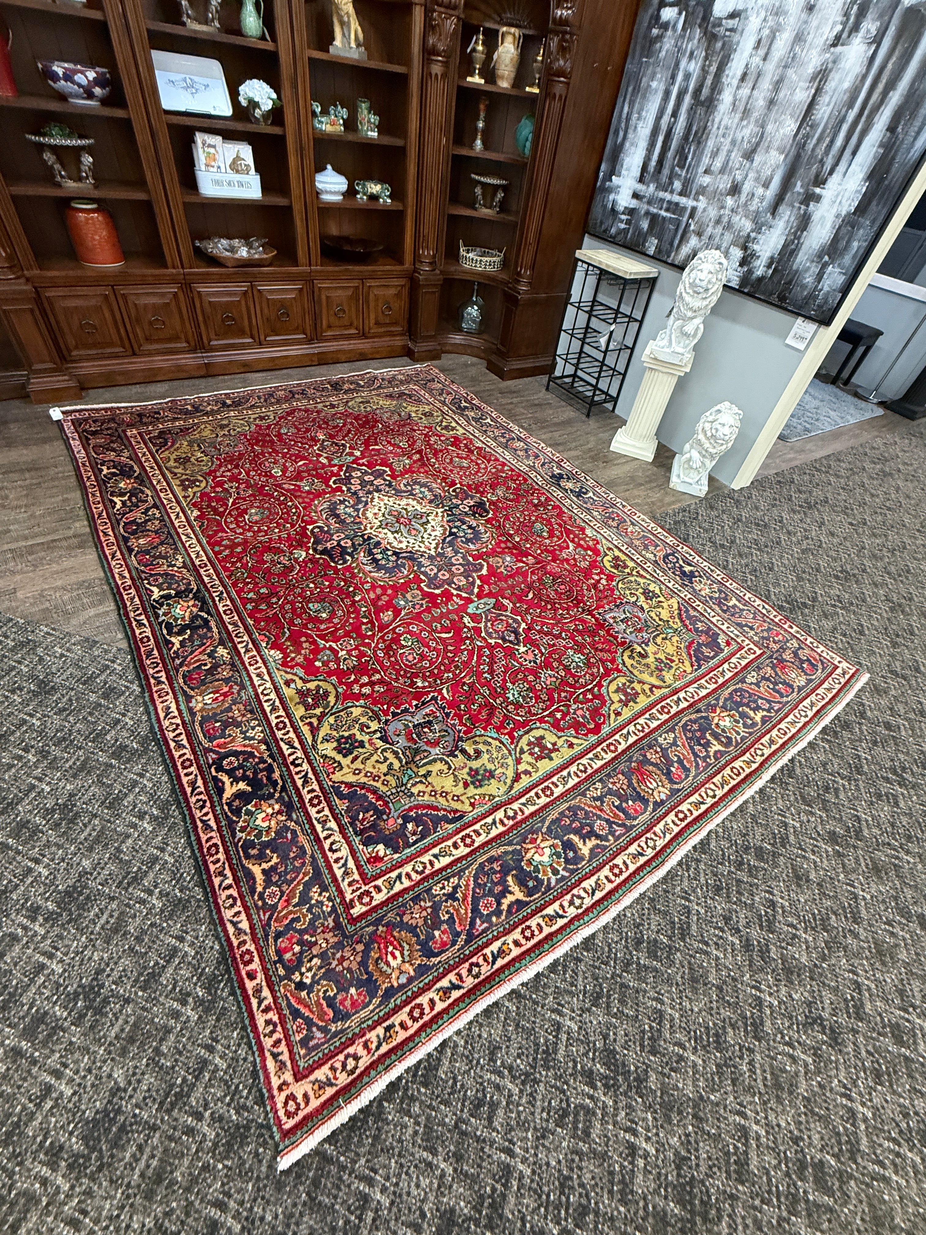 9'X12' Ft. Authentic Persian Vintage Fine Hand Knotted Tree of Life Medallion Area Rug BR317
