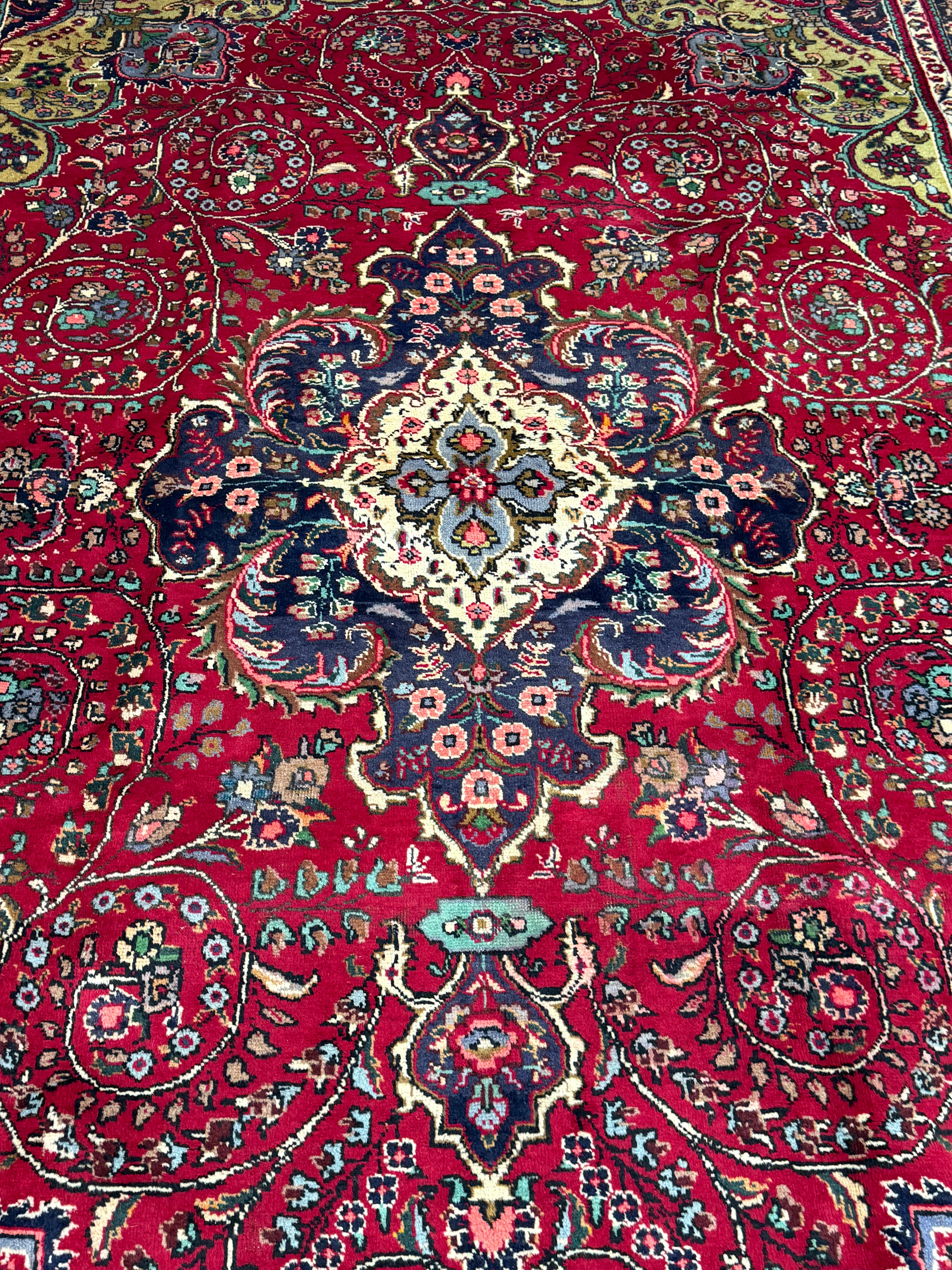 9'X12' Ft. Authentic Persian Vintage Fine Hand Knotted Tree of Life Medallion Area Rug BR317