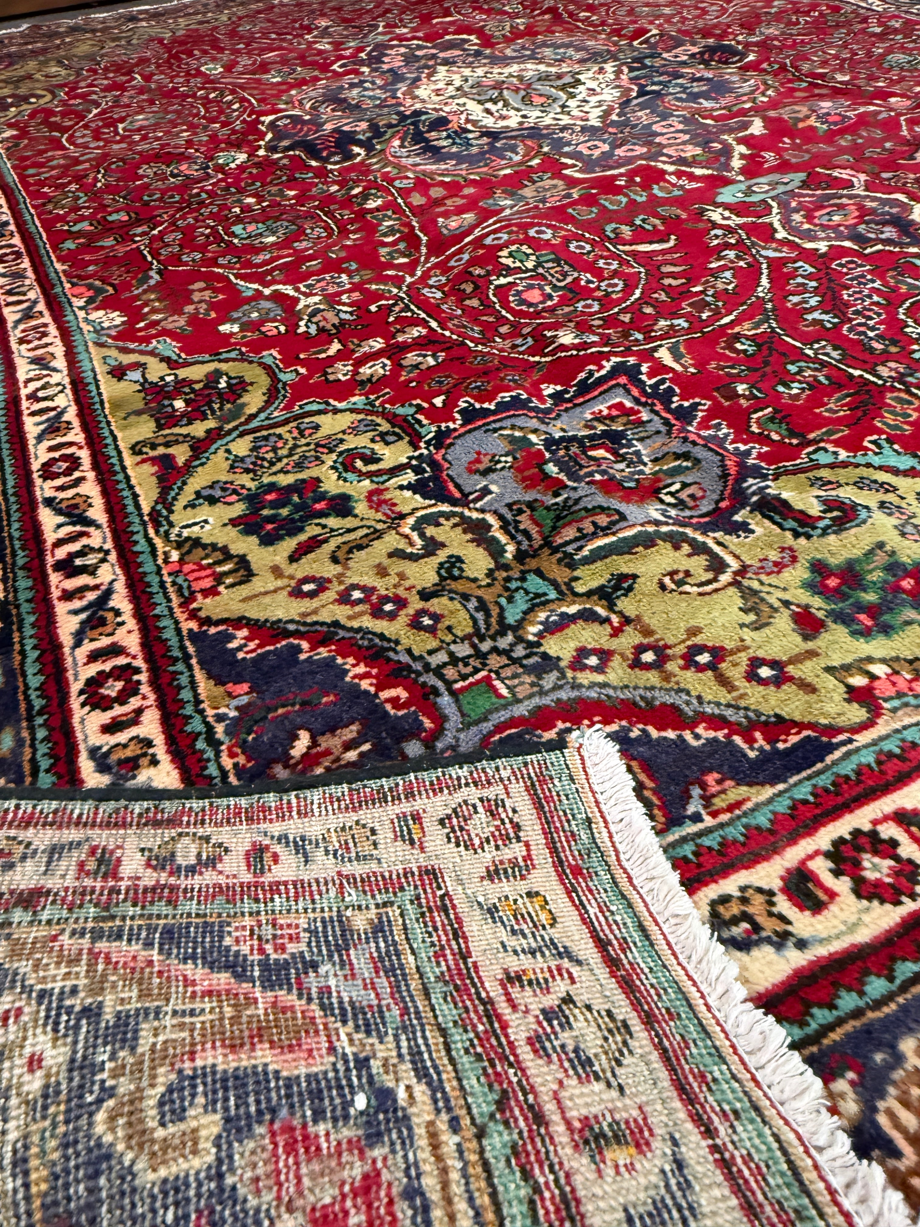 9'X12' Ft. Authentic Persian Vintage Fine Hand Knotted Tree of Life Medallion Area Rug BR317