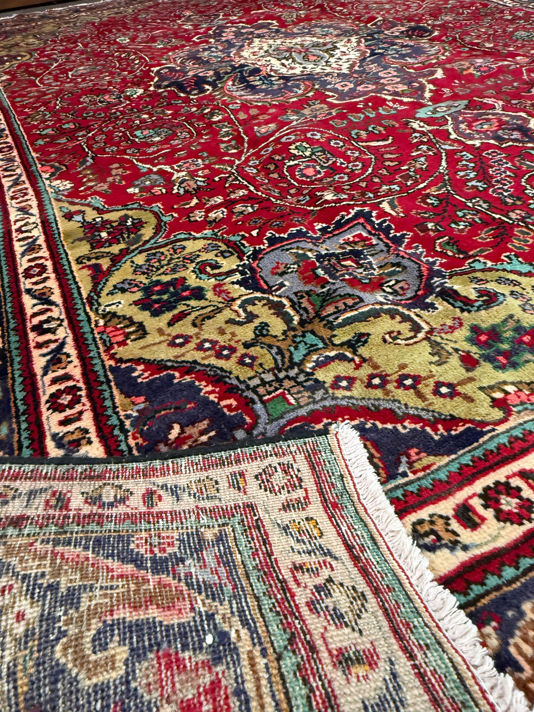 9'X12' Ft. Authentic Persian Vintage Fine Hand Knotted Tree of Life Medallion Area Rug BR317