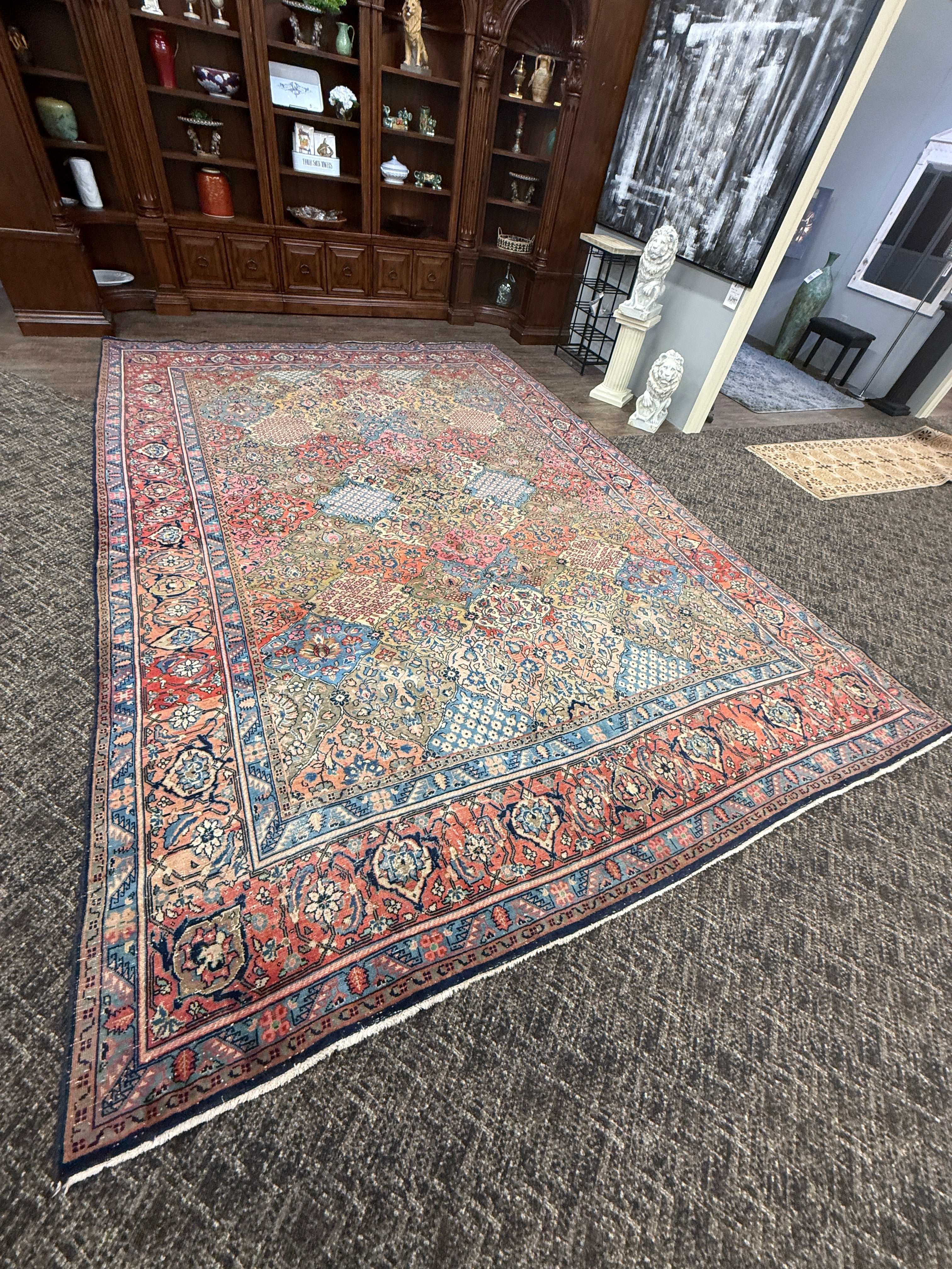 14’ x 10’ Ft. Vintage Persian Hamadan - Bakhtiyar Hand Knotted Wool Rug - 50-60 years old - BR2512