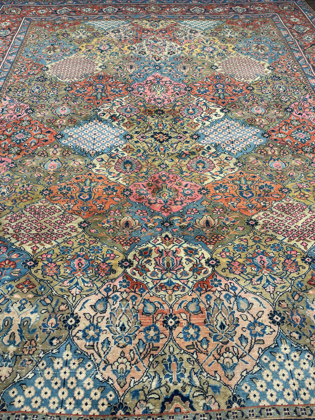 14’ x 10’ Ft. Vintage Persian Hamadan - Bakhtiyar Hand Knotted Wool Rug - 50-60 years old - BR2512