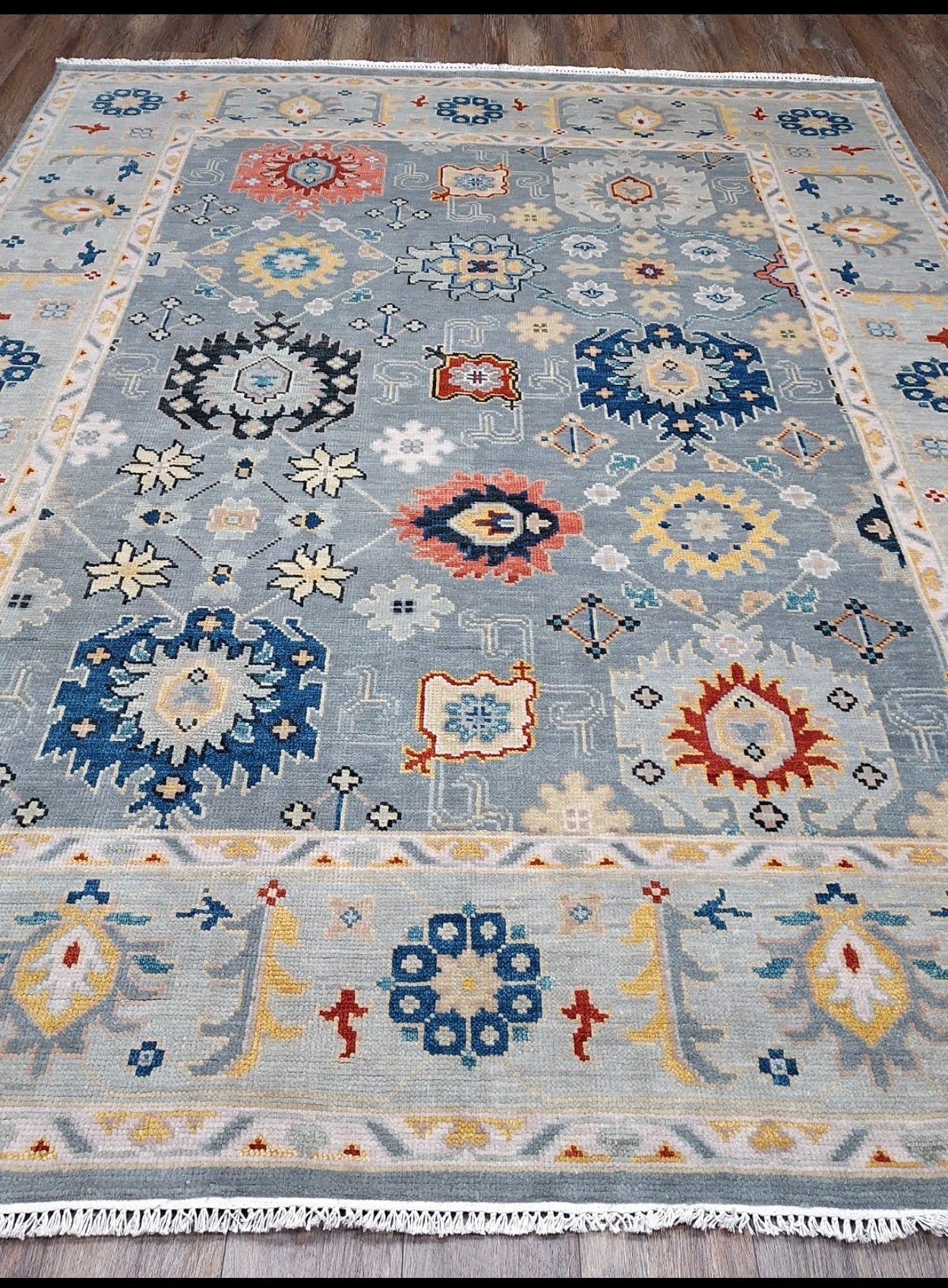 8' x 10' Ft. Contemporary Turkish Oushak Bohemian Hand Knotted Wool Rug - BR3076