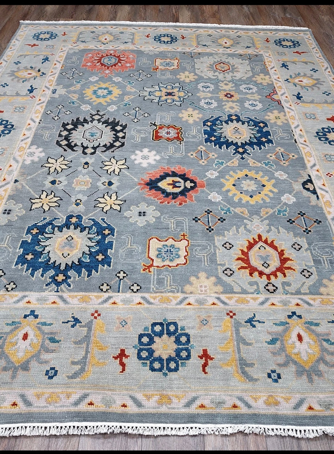 8' x 10' Ft. Contemporary Turkish Oushak Bohemian Hand Knotted Wool Rug - BR3076