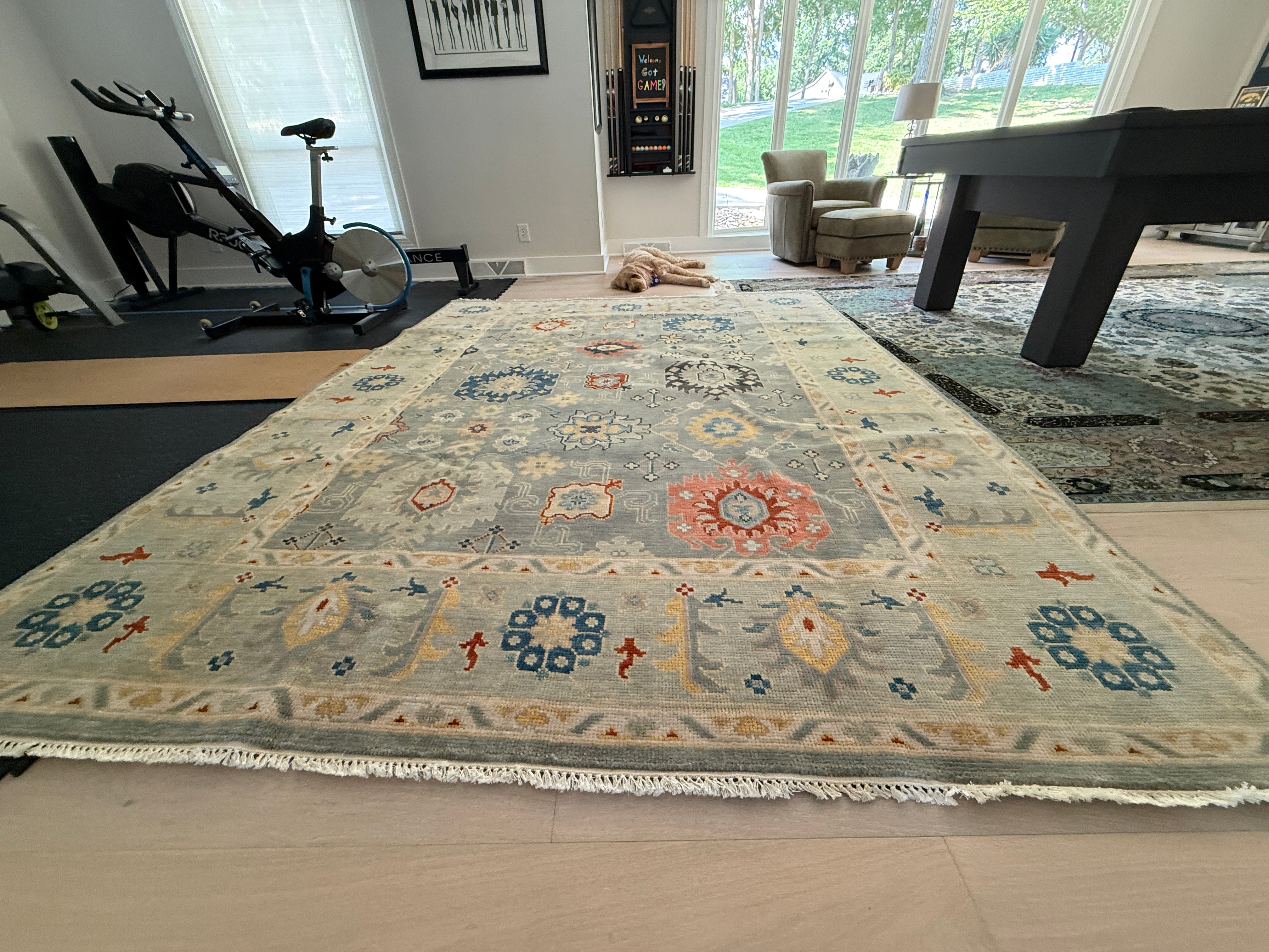 8' x 10' Ft. Contemporary Turkish Oushak Bohemian Hand Knotted Wool Rug - BR3076