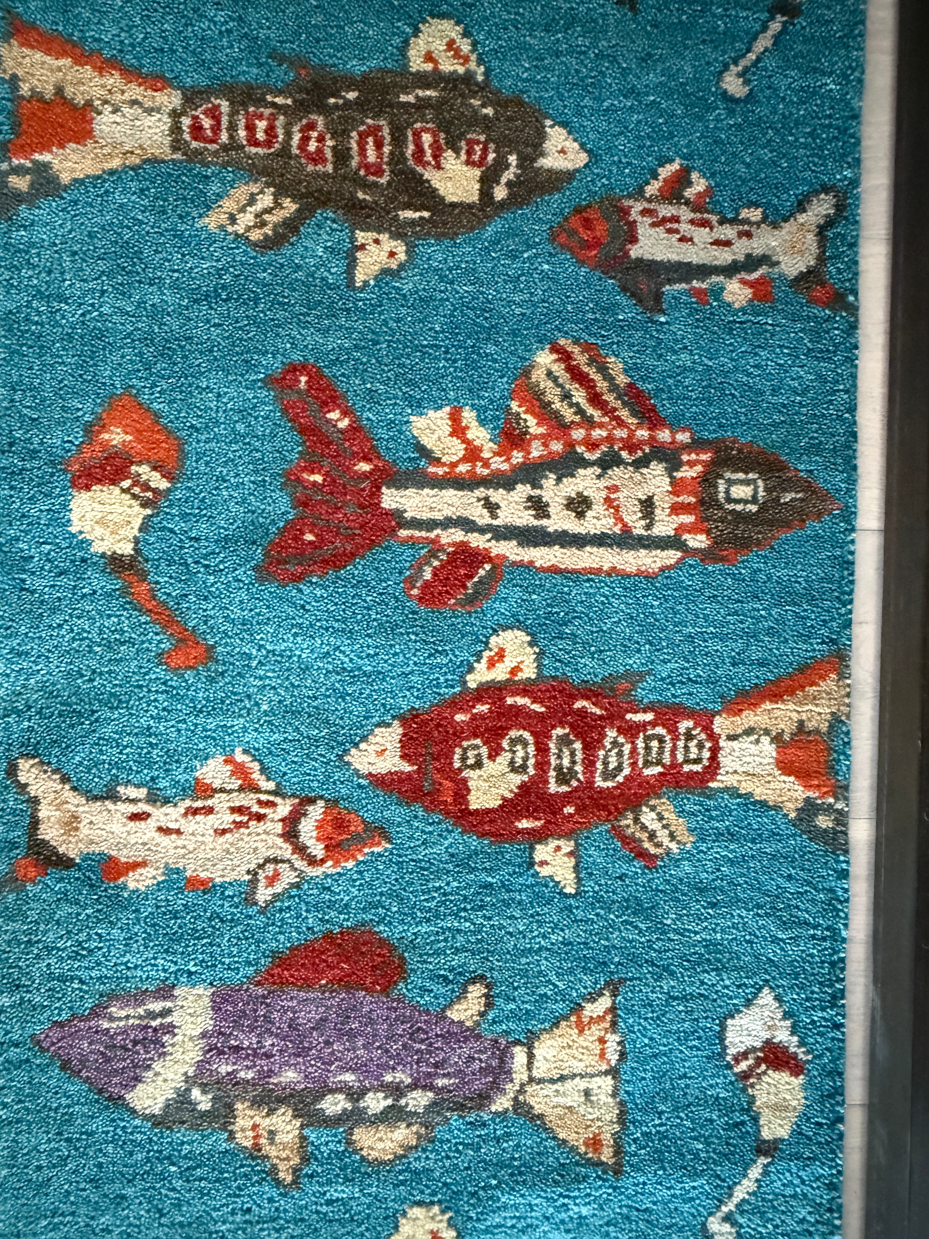 2' x 6' Ft. Fun Colorful Fish Design Turkish Hand Knotted Wool Rug / Runner - BR3078
