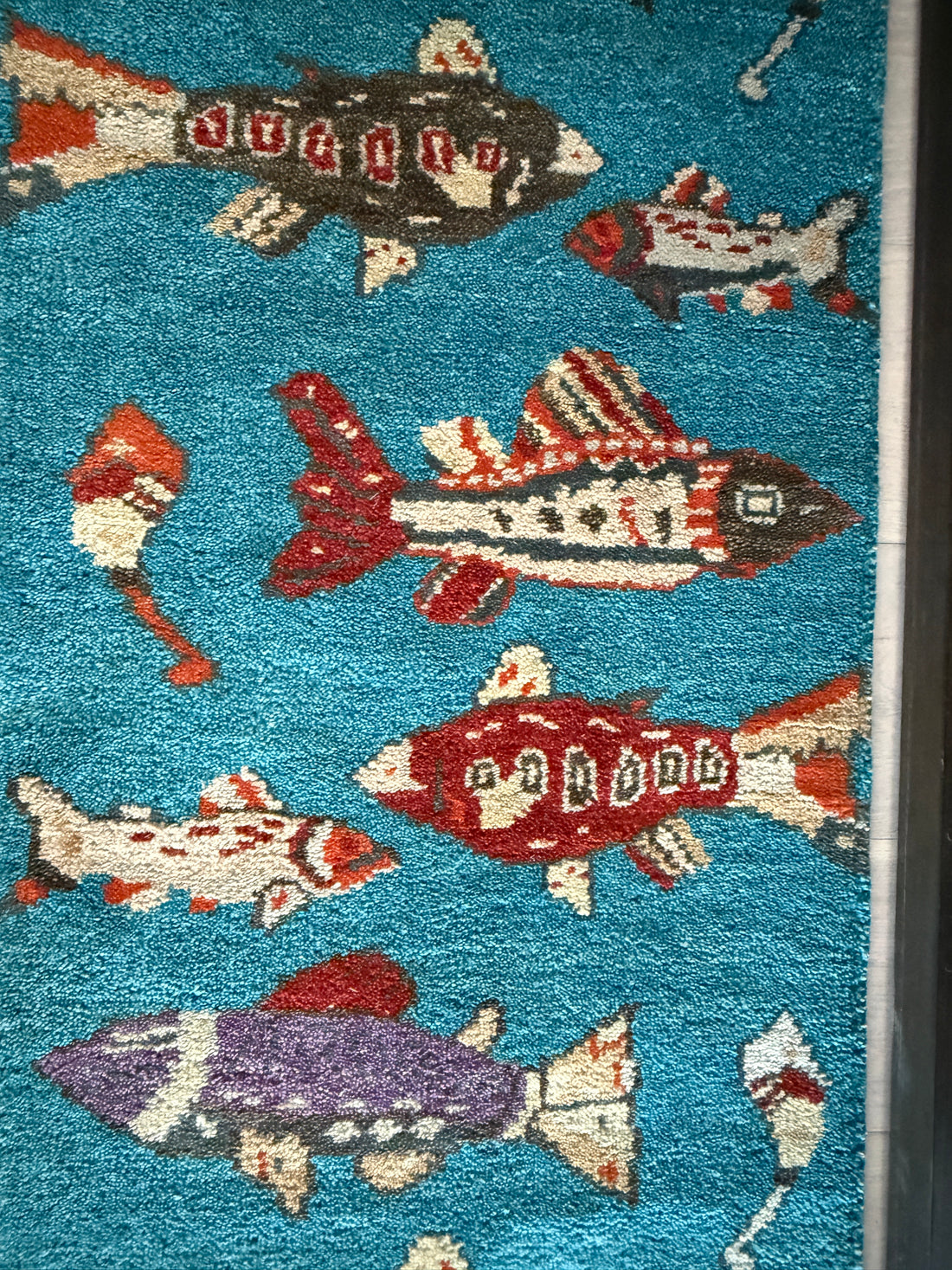 2' x 6' Ft. Fun Colorful Fish Design Turkish Hand Knotted Wool Rug / Runner - BR3078