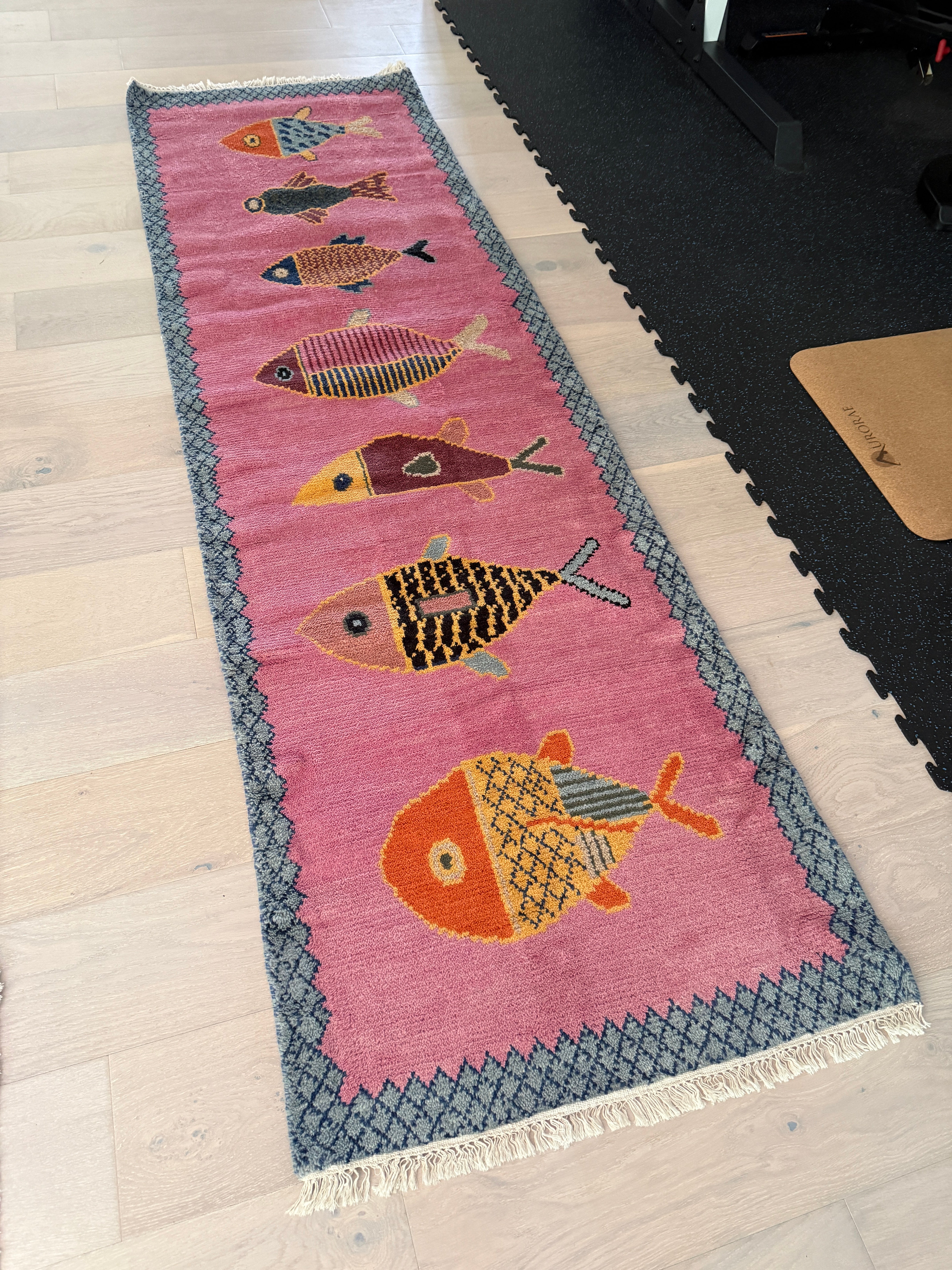 3' x 9' Ft. Contemporary Pink Turkish Bohemian Oushak Hand Knotted Wool Runner / Rug - BR3034