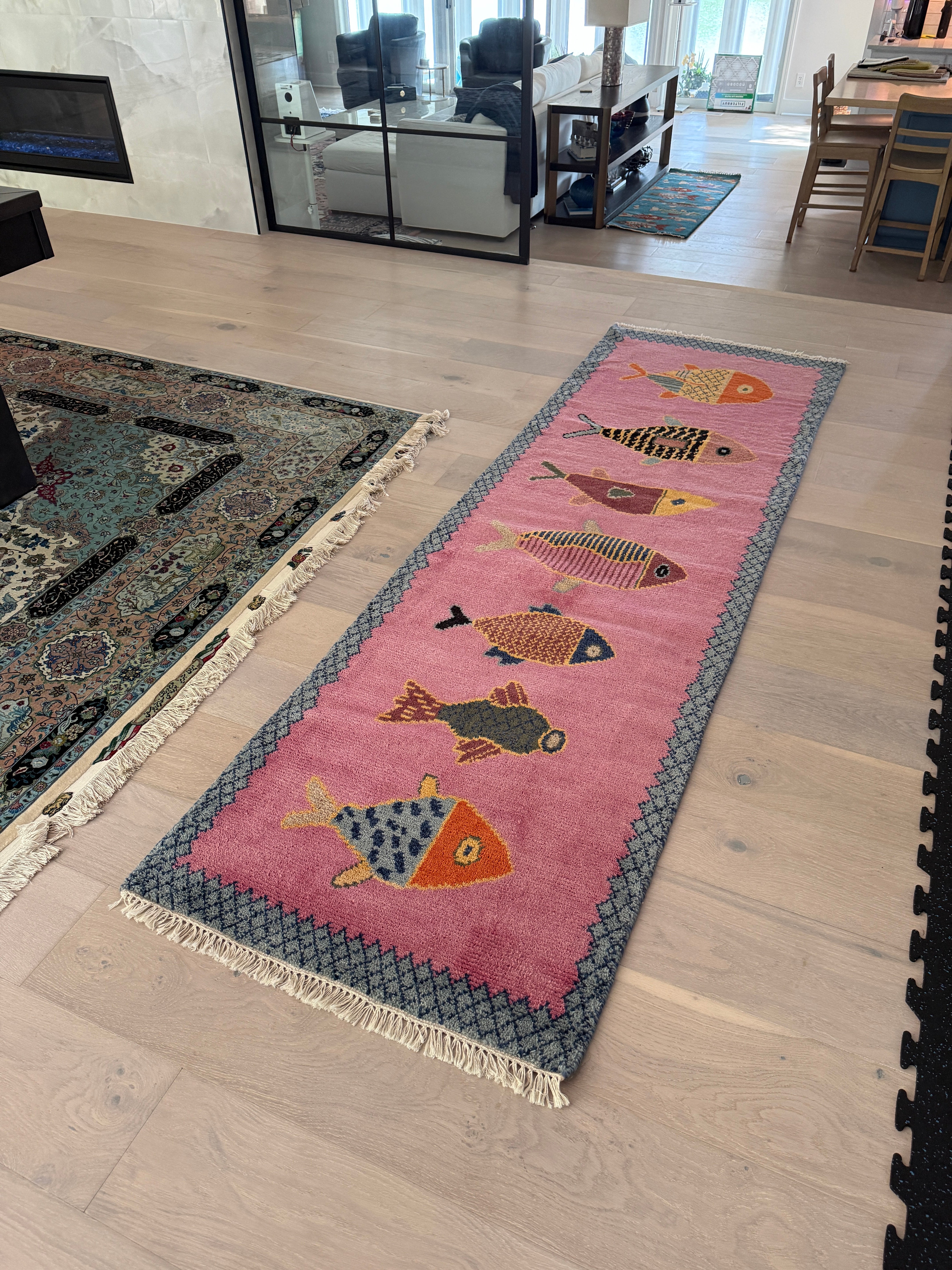 3' x 9' Ft. Contemporary Pink Turkish Bohemian Oushak Hand Knotted Wool Runner / Rug - BR3034