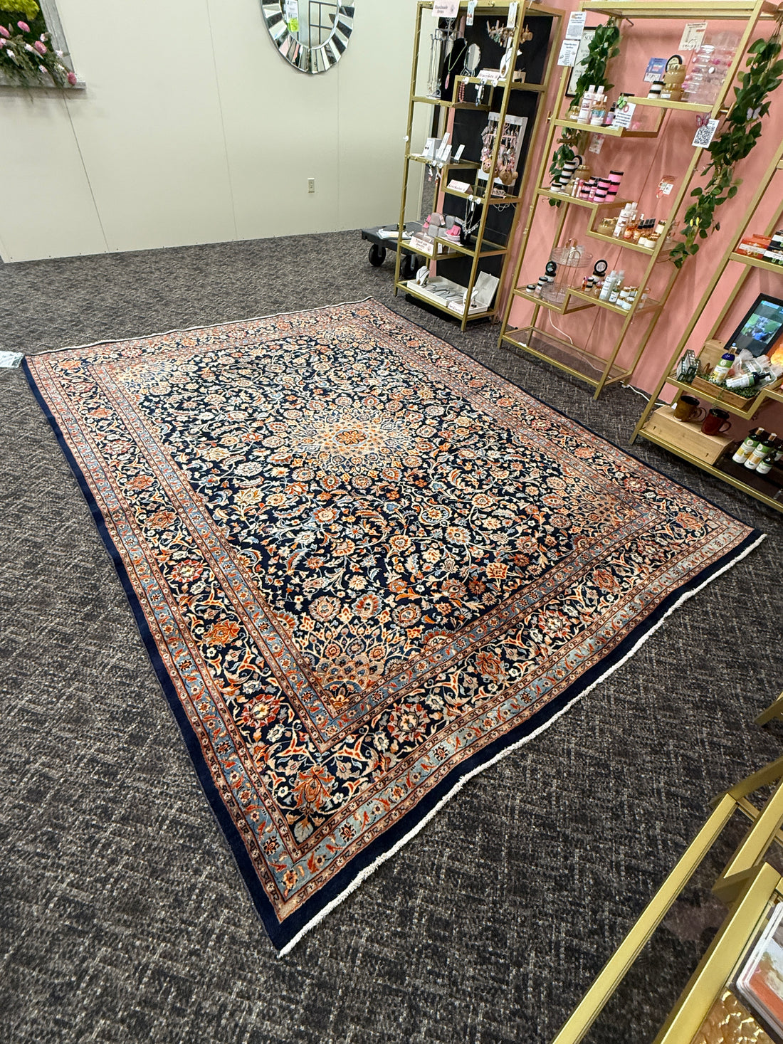 11' x 8' Gorgeous Authentic Persian Kashan Hank Knotted Fine Wool Large Area Rug - BR316