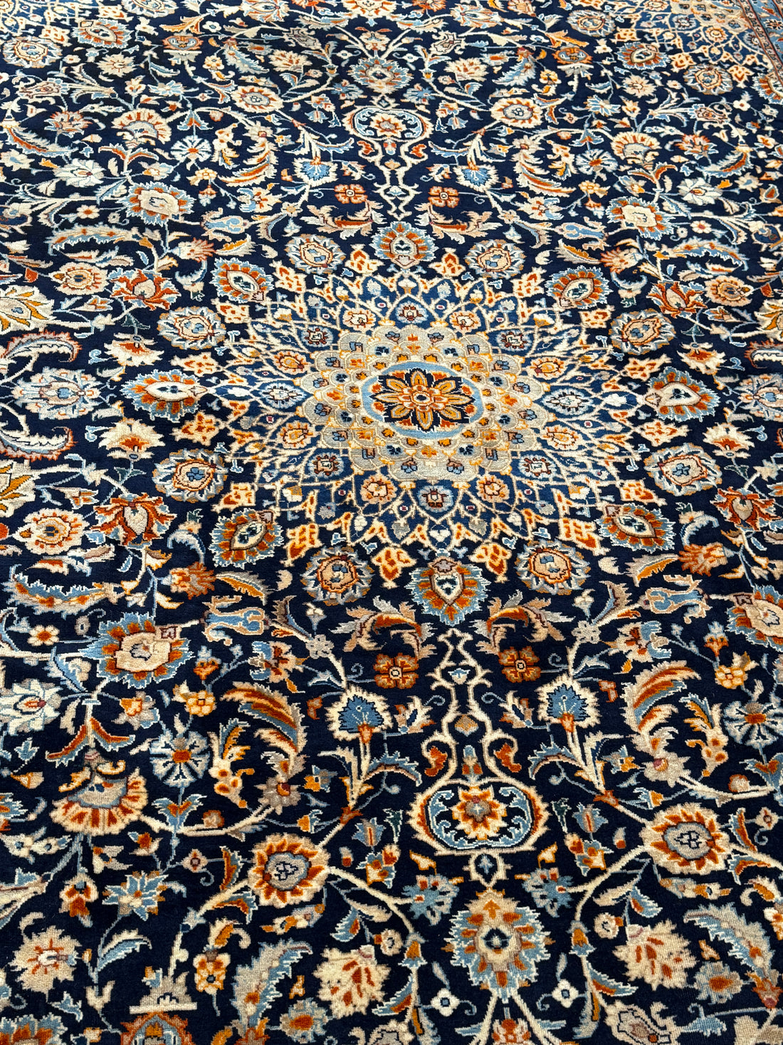 11' x 8' Gorgeous Authentic Persian Kashan Hank Knotted Fine Wool Large Area Rug - BR316