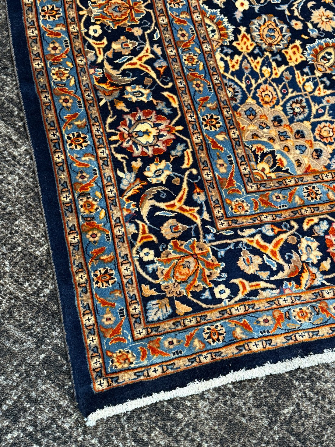 11' x 8' Gorgeous Authentic Persian Kashan Hank Knotted Fine Wool Large Area Rug - BR316