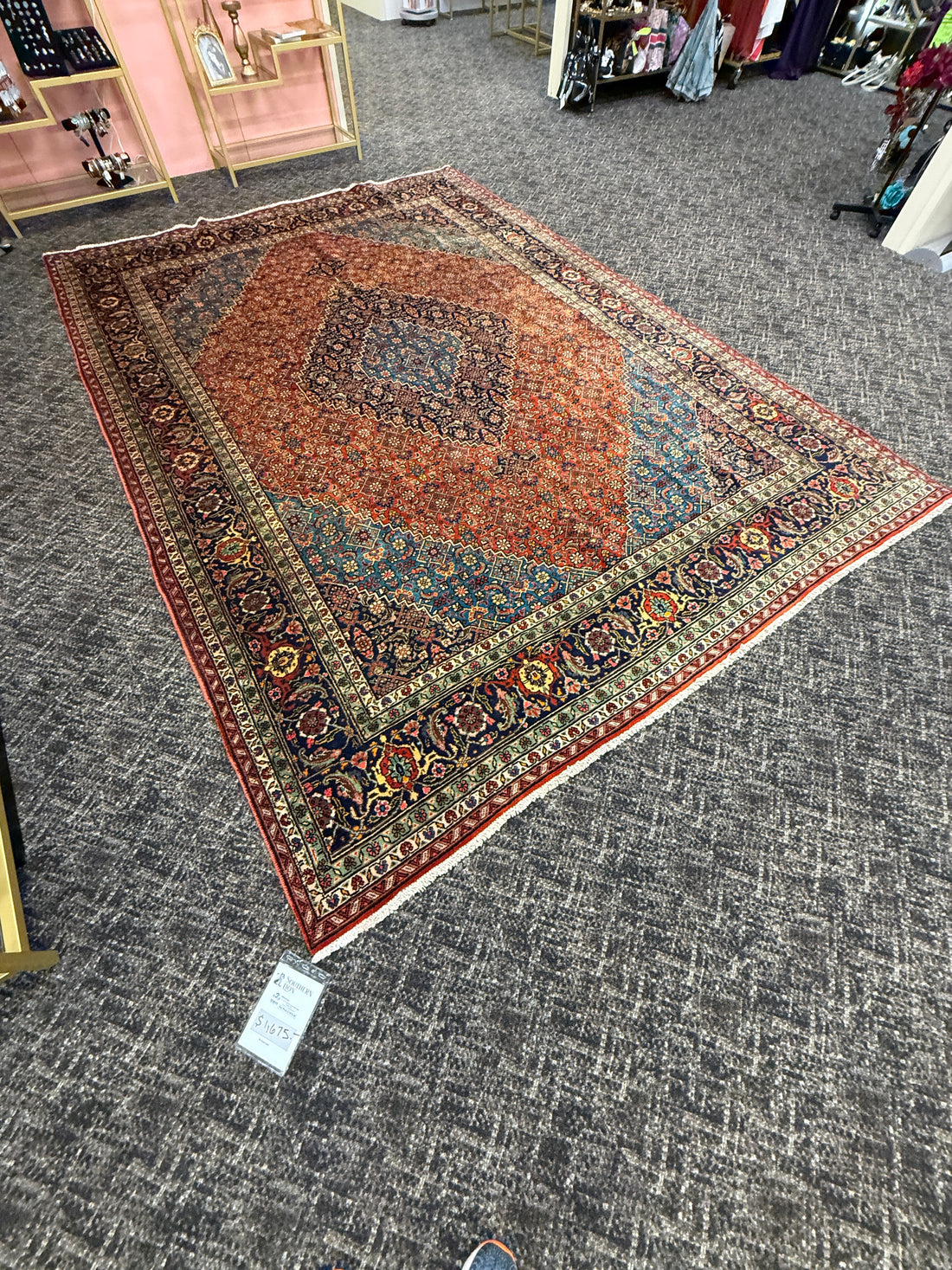 12' x 8' Ft. Authentic Persian Tabriz Herati Design Hand Knotted Fine Wool Large Area Rug BR2502
