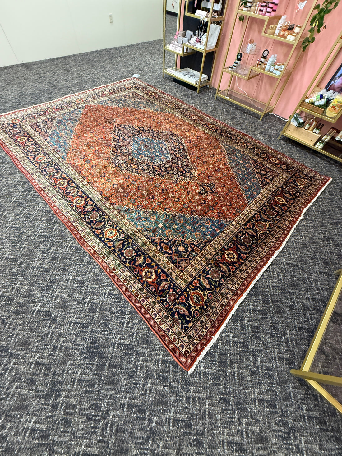 12' x 8' Ft. Authentic Persian Tabriz Herati Design Hand Knotted Fine Wool Large Area Rug BR2502
