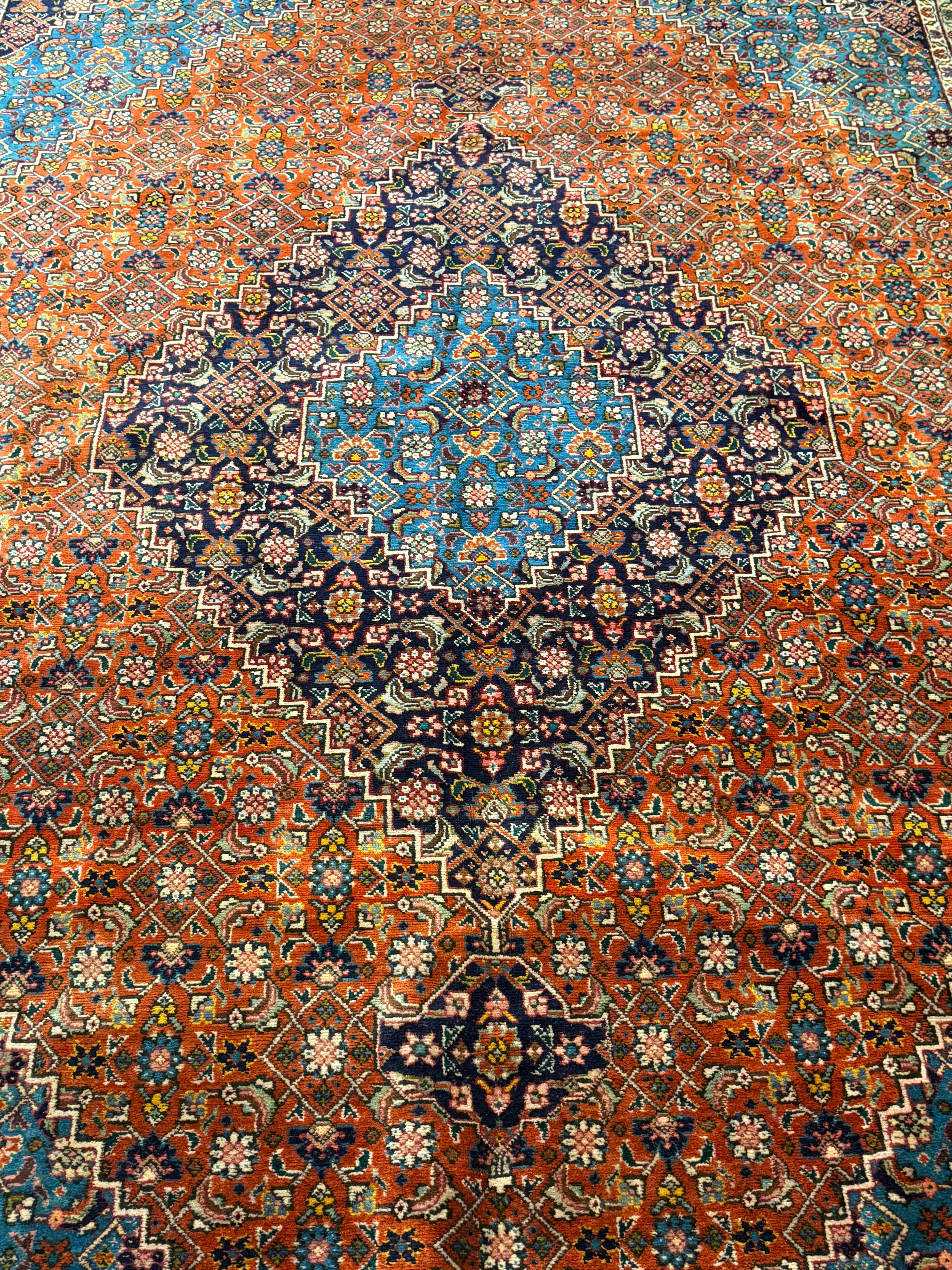 12' x 8' Ft. Authentic Persian Tabriz Herati Design Hand Knotted Fine Wool Large Area Rug BR2502
