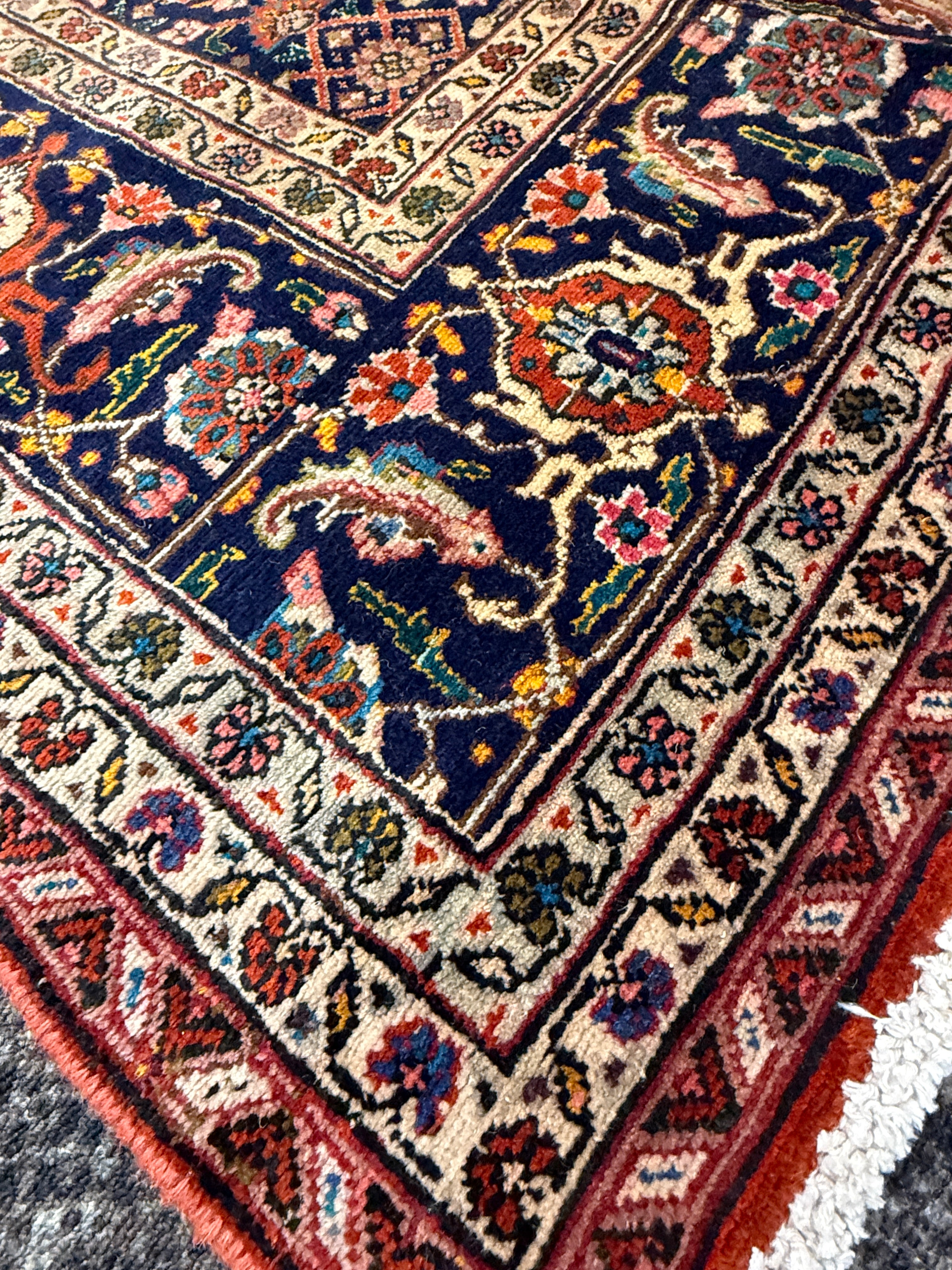 12' x 8' Ft. Authentic Persian Tabriz Herati Design Hand Knotted Fine Wool Large Area Rug BR2502