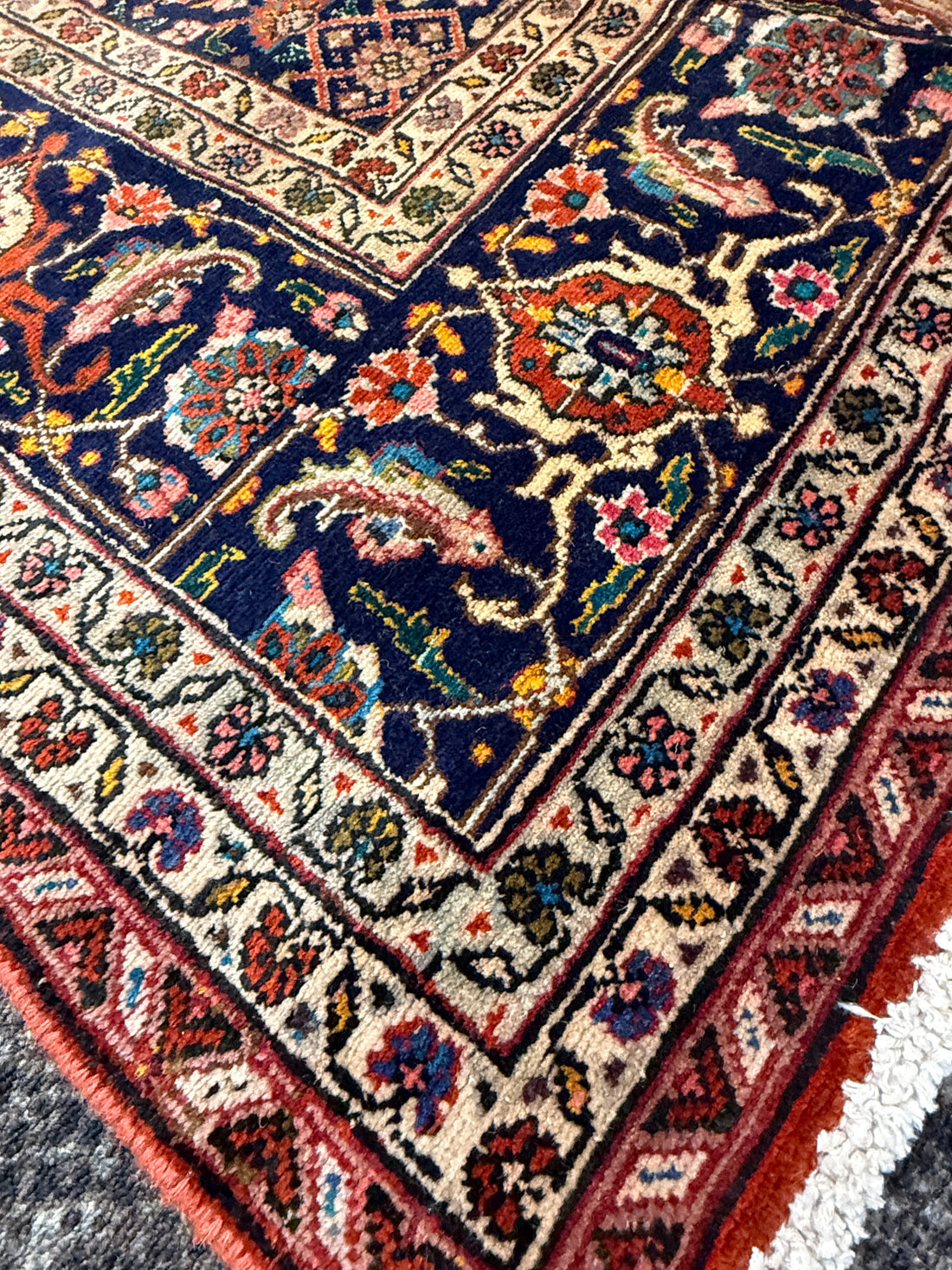 12' x 8' Ft. Authentic Persian Tabriz Herati Design Hand Knotted Fine Wool Large Area Rug BR2502