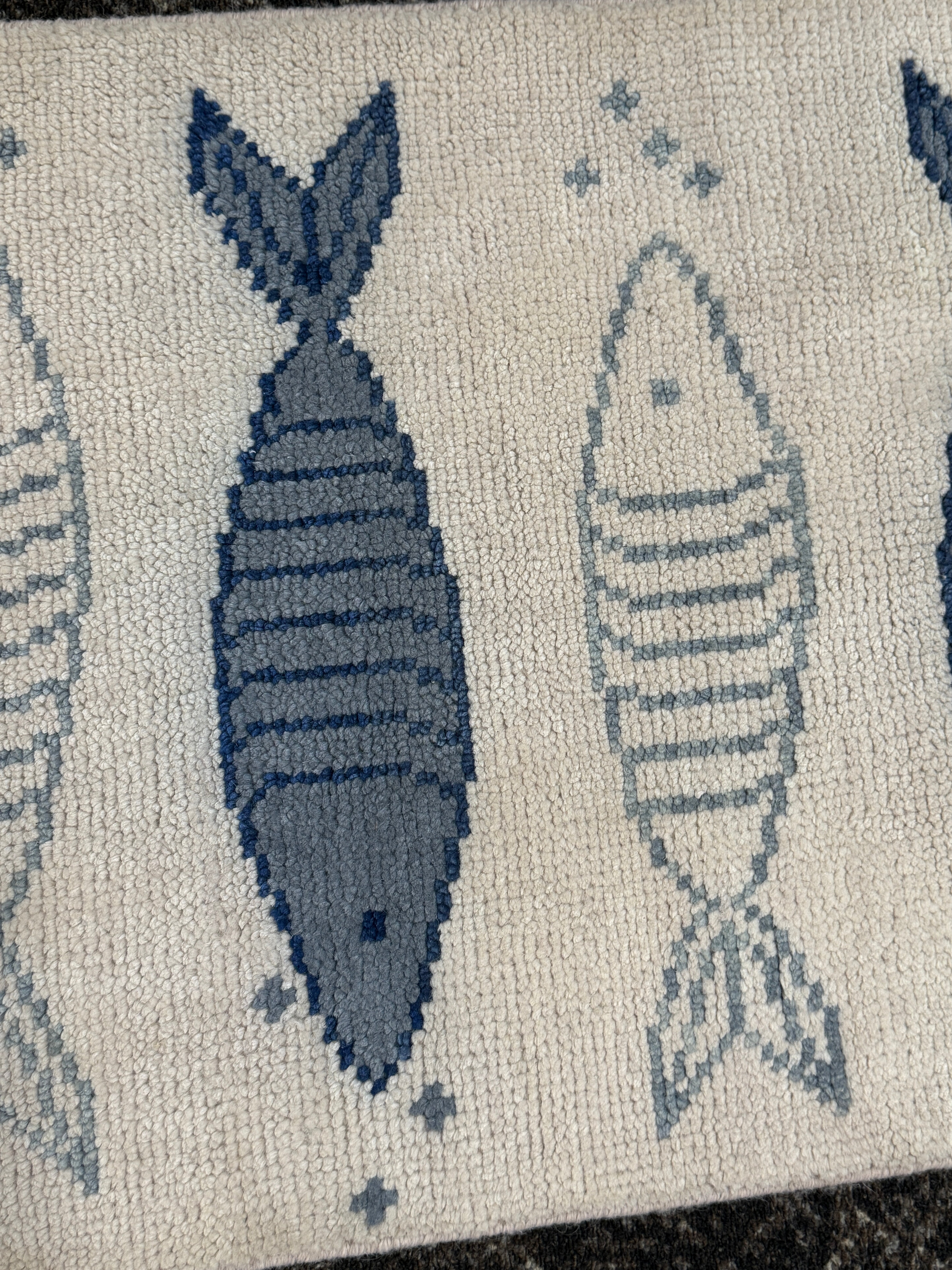2' x 3' Ft. Fun Fish/Sea Design Turkish Oushak Bohemian Hand Knotted Wool Area Rug - BR3033