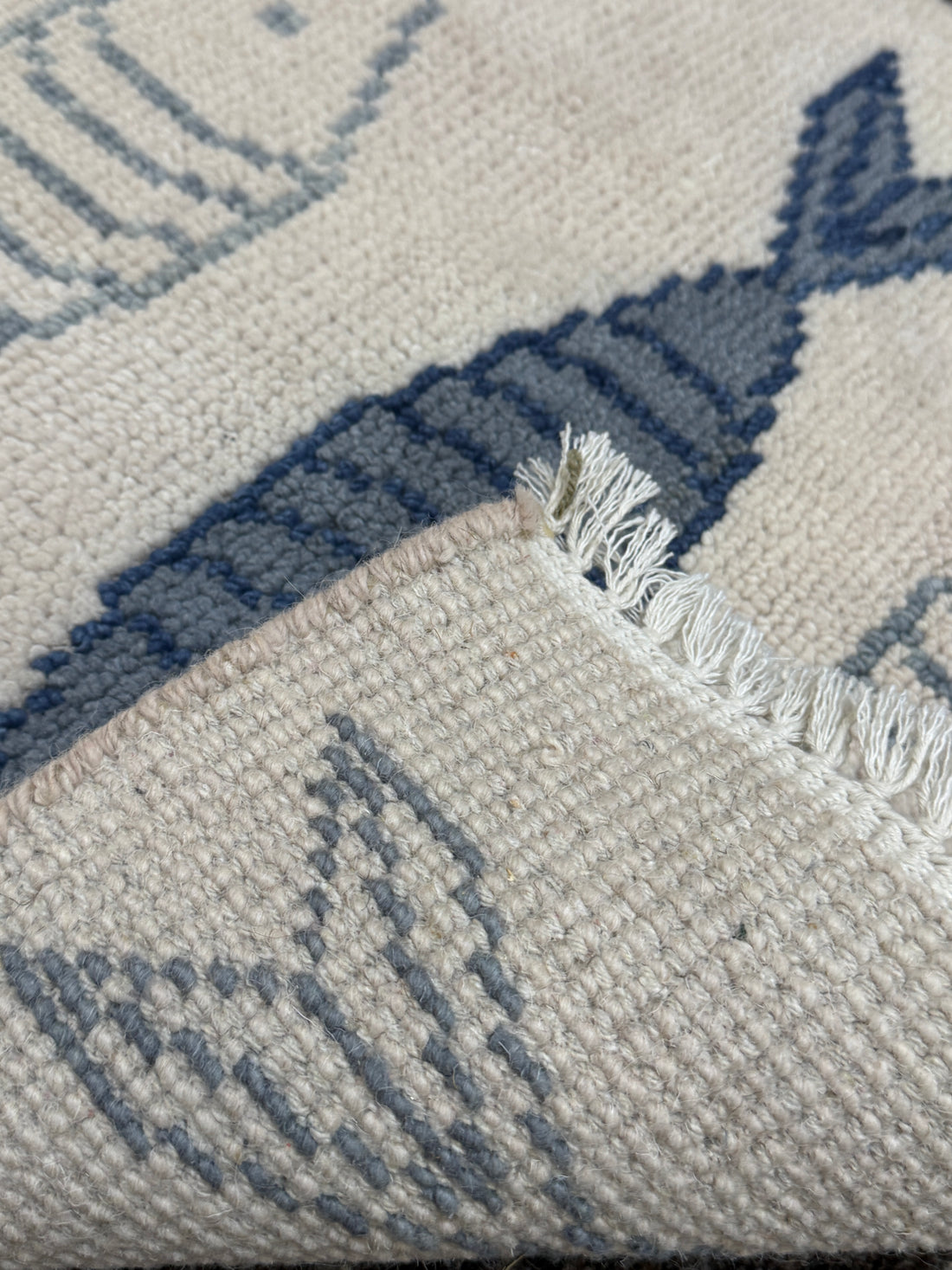 2' x 3' Ft. Fun Fish/Sea Design Turkish Oushak Bohemian Hand Knotted Wool Area Rug - BR3033