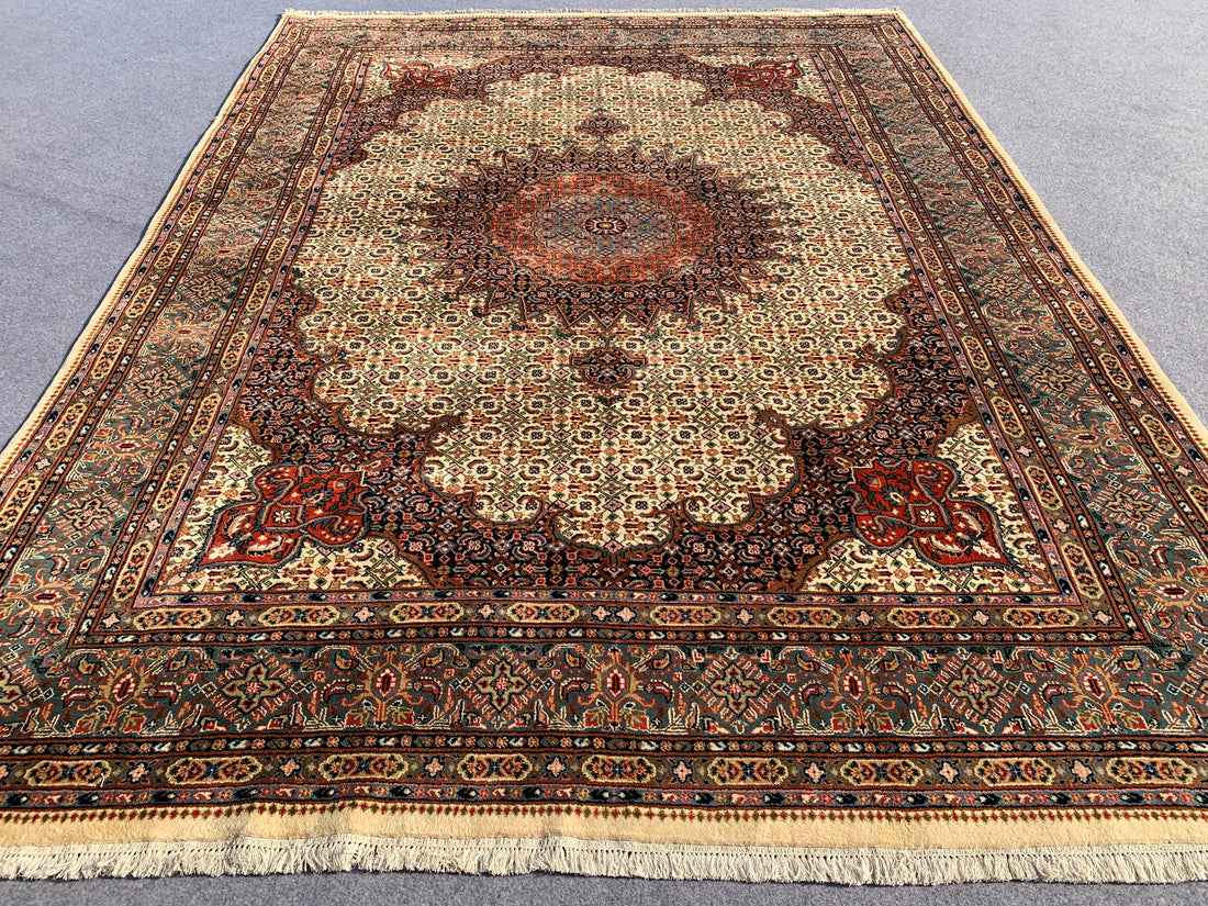 10' x 8' Ft. Authentic Vintage Tribal Yamoud Hand Knotted Fine Wool Area Rug - BR318