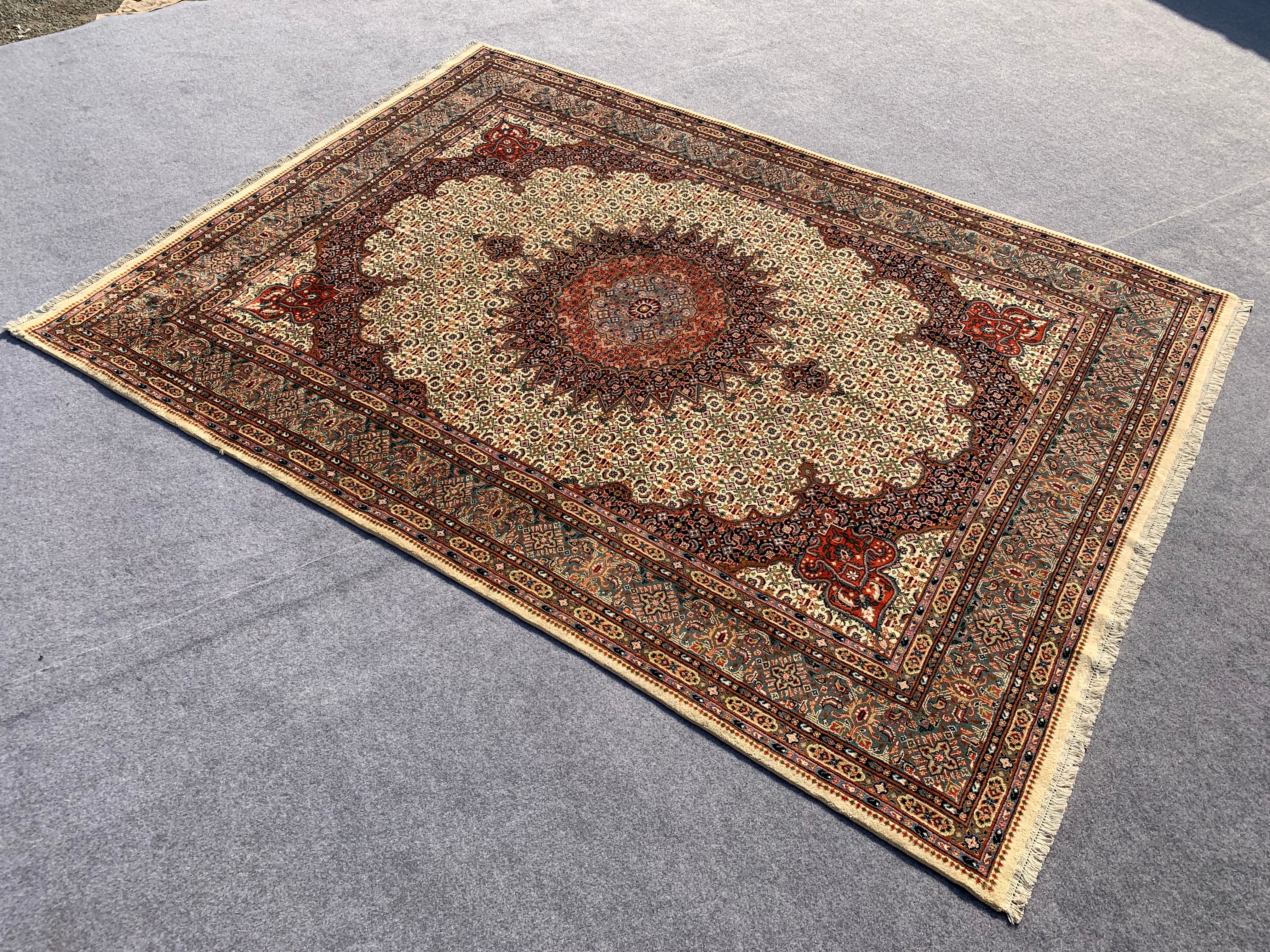 10' x 8' Ft. Authentic Vintage Tribal Yamoud Hand Knotted Fine Wool Area Rug - BR318