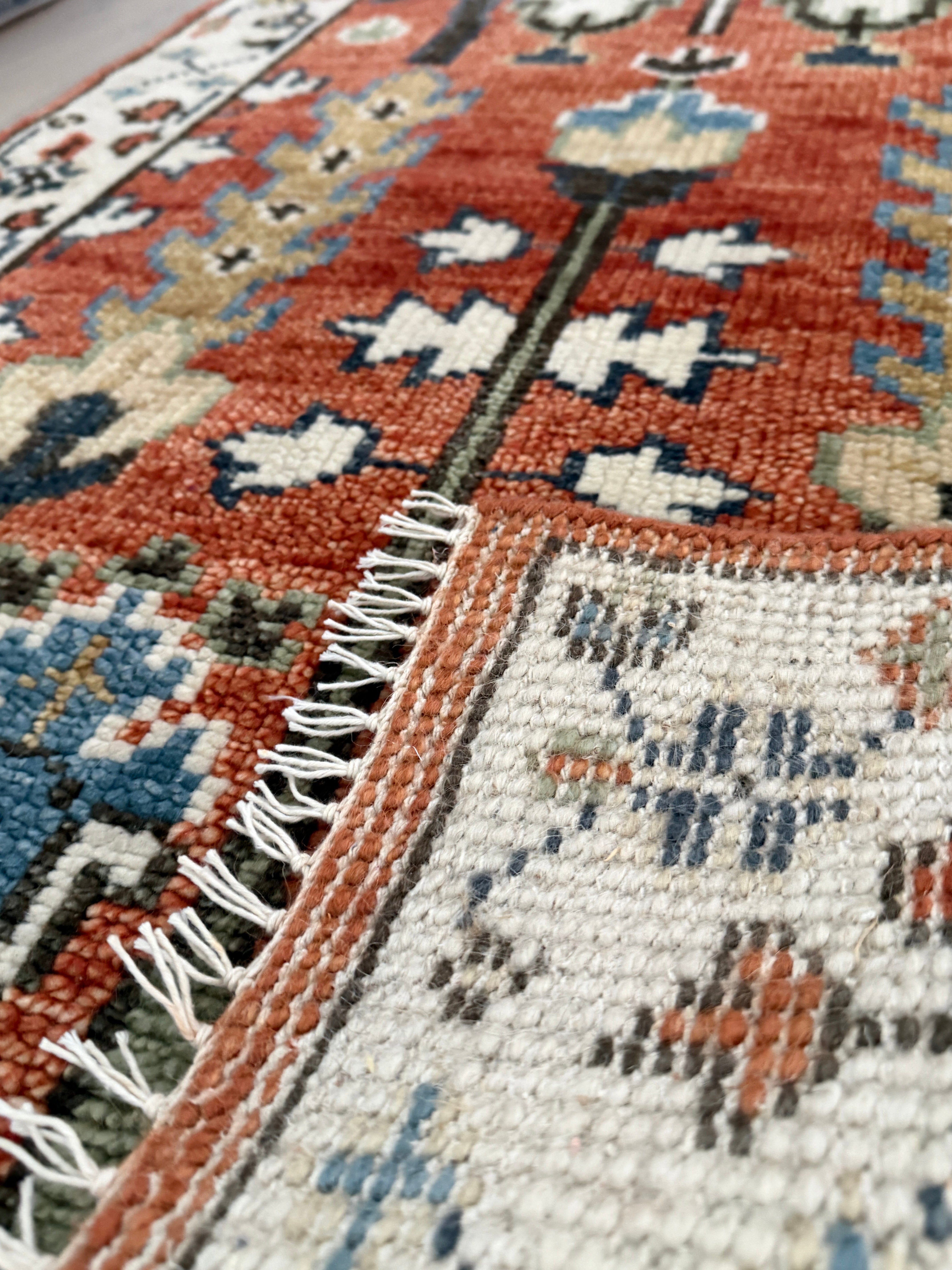 3' x 5' Ft. Contemporary Turkish Oushak Bohemian Hand Knotted Wool Runner - BR3087