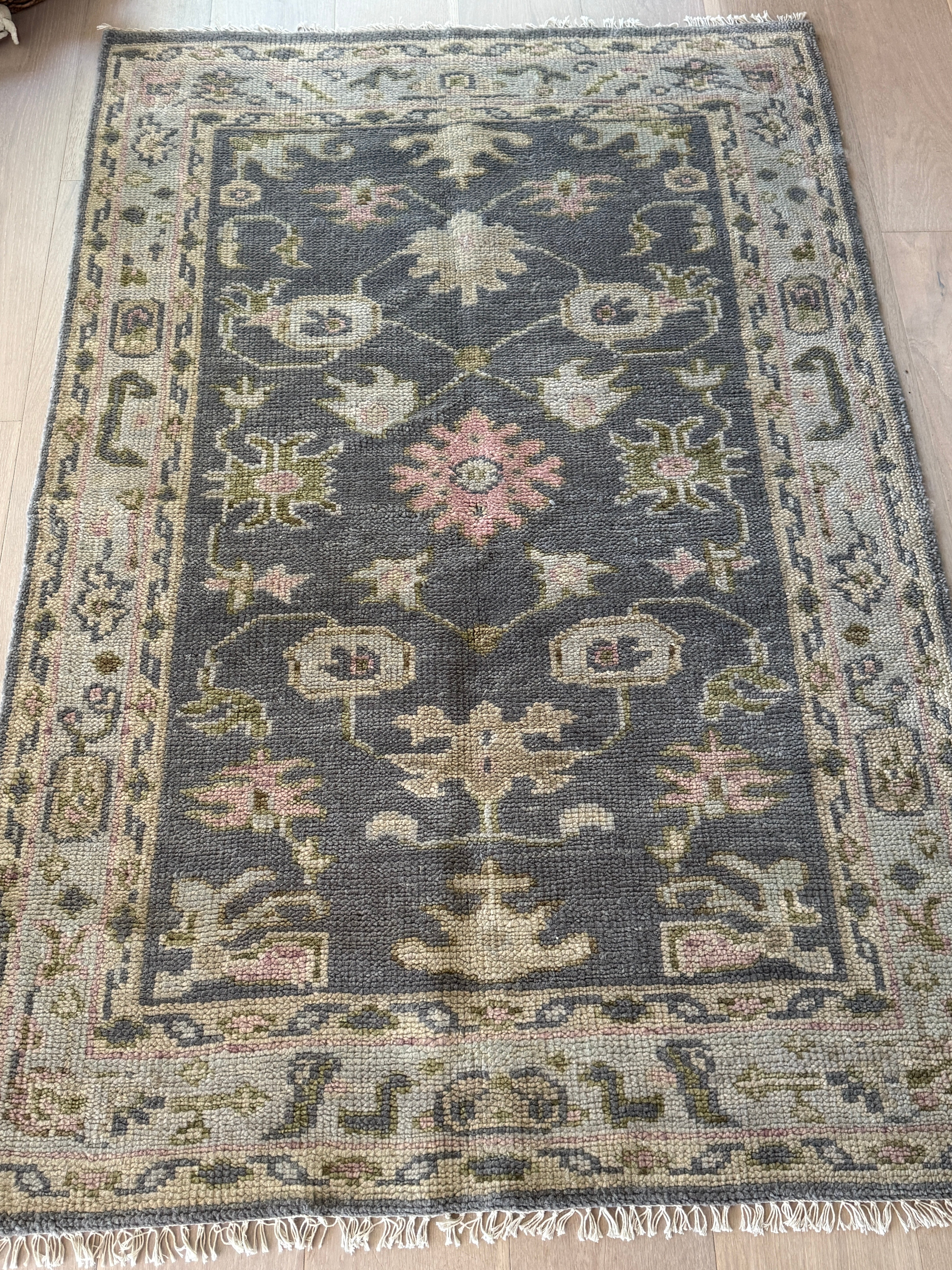 4' x 6' Ft. Contemporary Turkish Oushak Bohemian Hand Knotted Wool Area Rug – BR3083