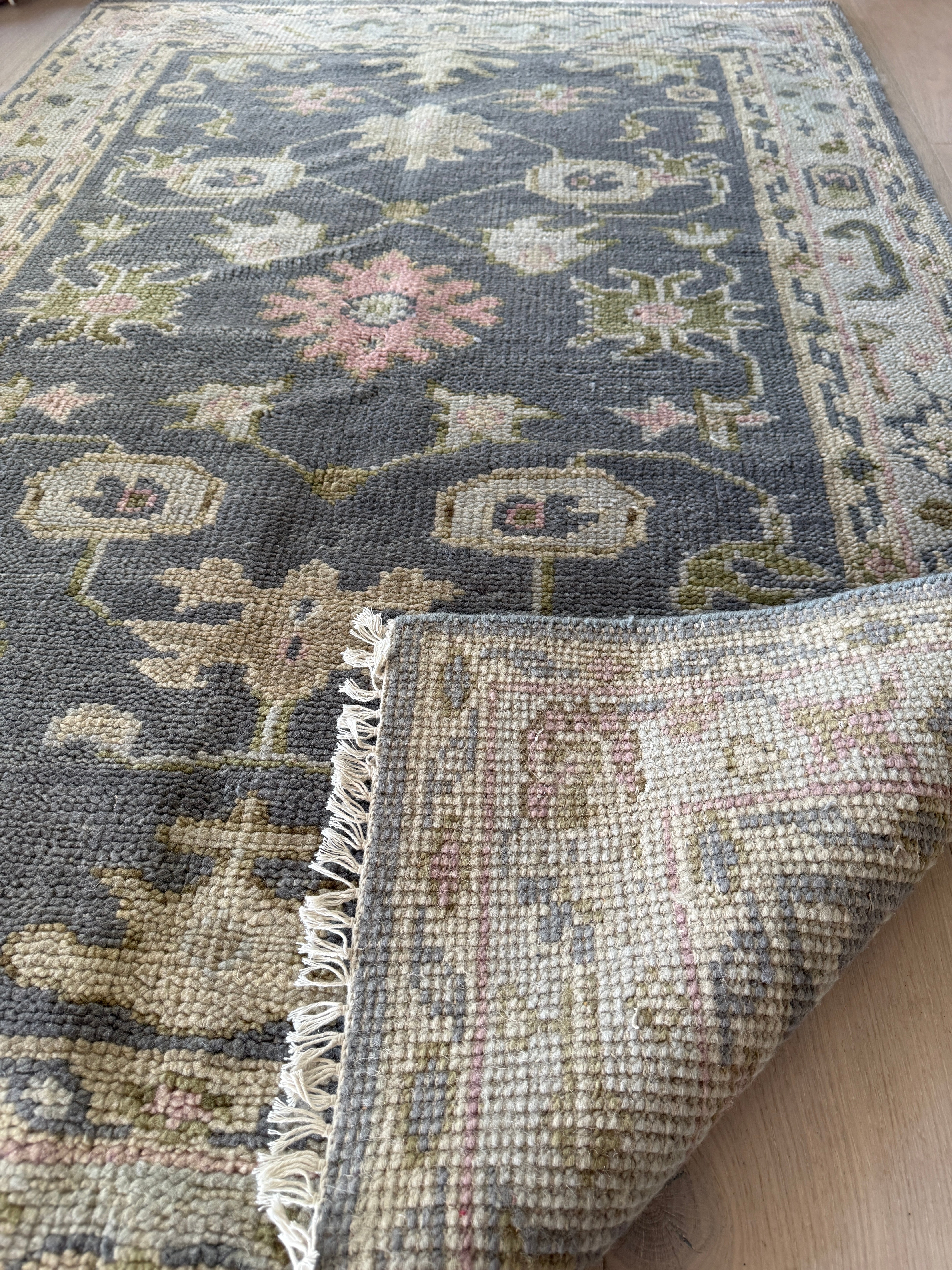 4' x 6' Ft. Contemporary Turkish Oushak Bohemian Hand Knotted Wool Area Rug – BR3083