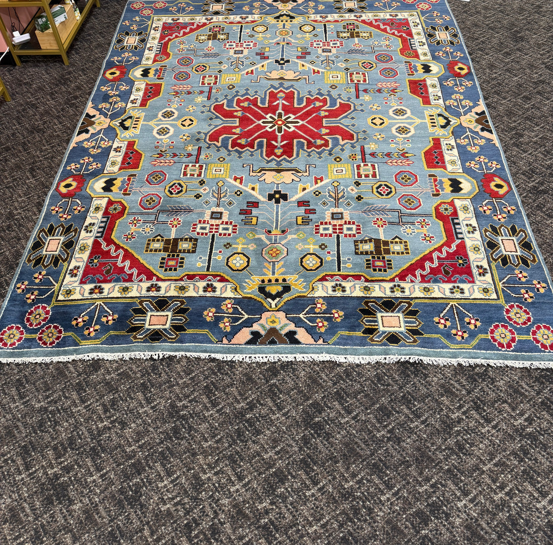 8’ x 10’ Contemporary Imported Turkish Bohemian Oushak Hand Knotted Wool Area Rug 8x10 - BR3090
