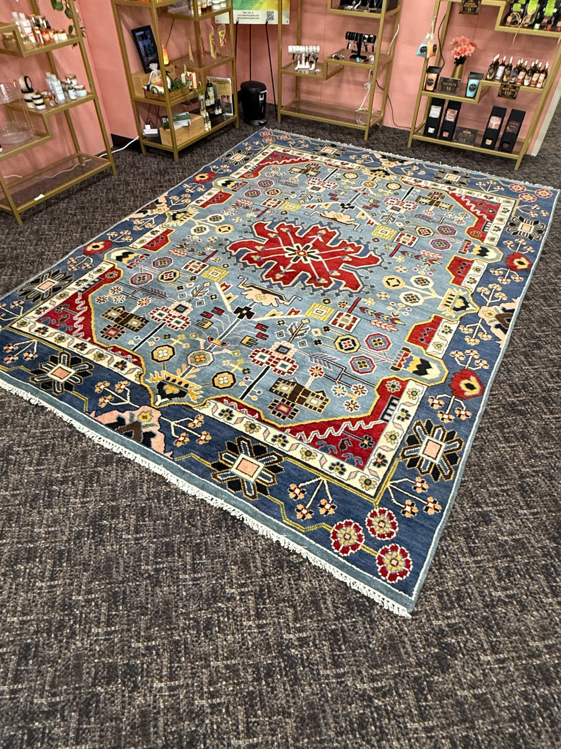 8’ x 10’ Contemporary Imported Turkish Bohemian Oushak Hand Knotted Wool Area Rug 8x10 - BR3090