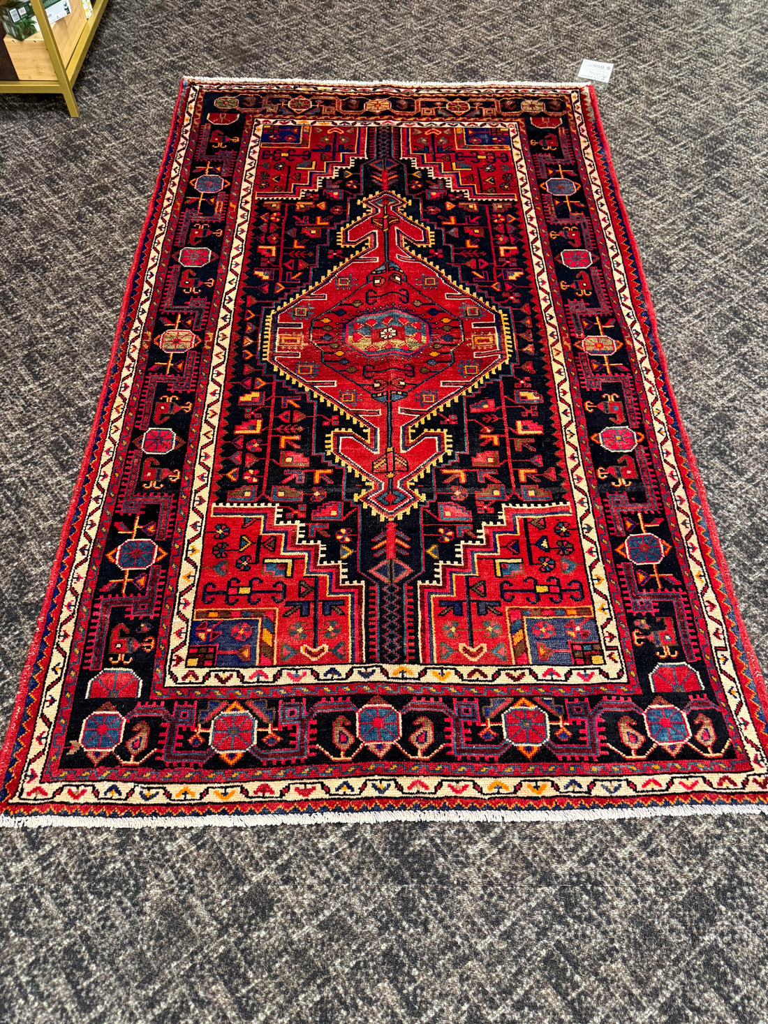 8' x 5' Ft. Authentic Vintage Persian Hamadan Ecbatana Hand Knotted Finest Wool Area Rug - BR75