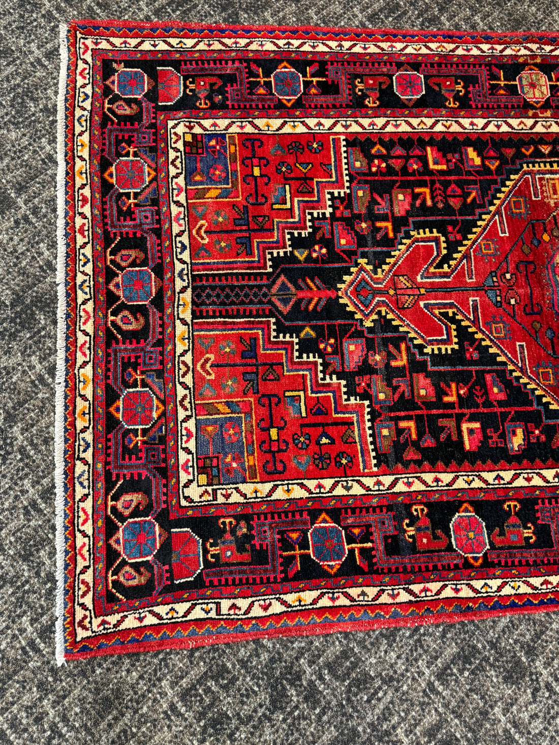 8' x 5' Ft. Authentic Vintage Persian Hamadan Ecbatana Hand Knotted Finest Wool Area Rug - BR75