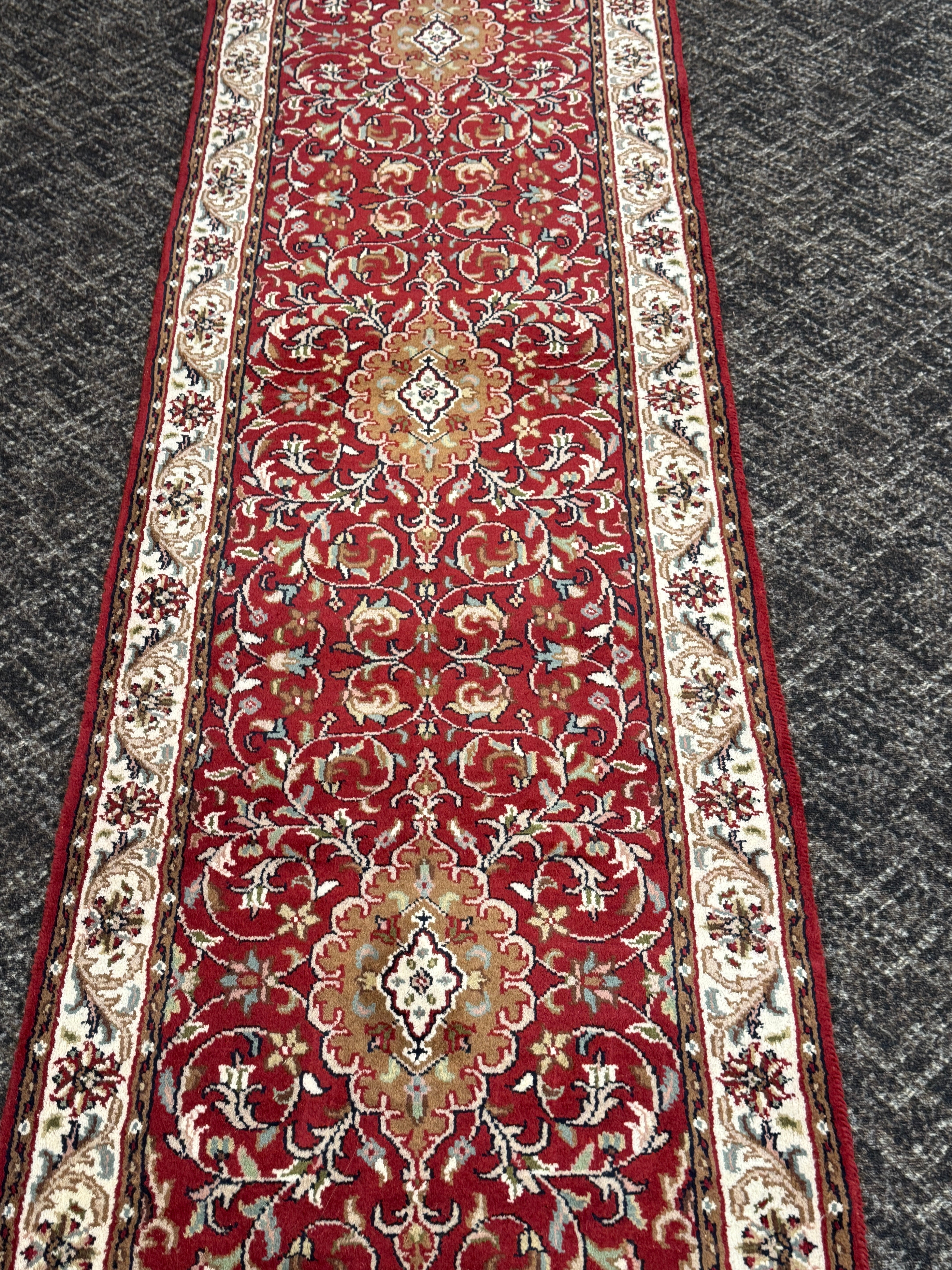 10' x  2 1/2' Ft. Authentic Vintage Tabriz Hand Knotted Fine Wool Runner / Rug BR1743