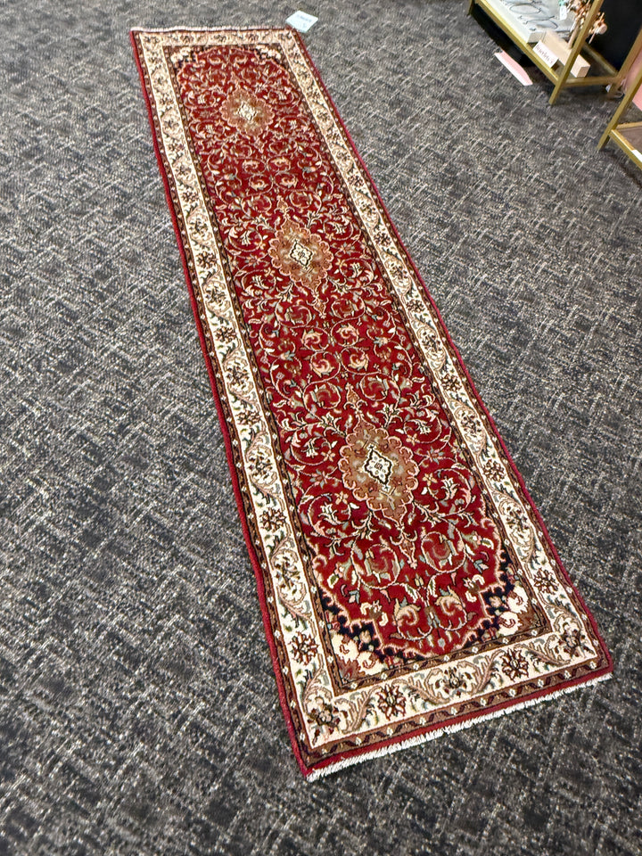 10' x  2 1/2' Ft. Authentic Vintage Tabriz Hand Knotted Fine Wool Runner / Rug BR1743