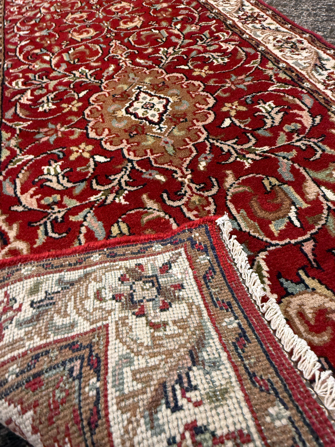 10' x  2 1/2' Ft. Authentic Vintage Tabriz Hand Knotted Fine Wool Runner / Rug BR1743