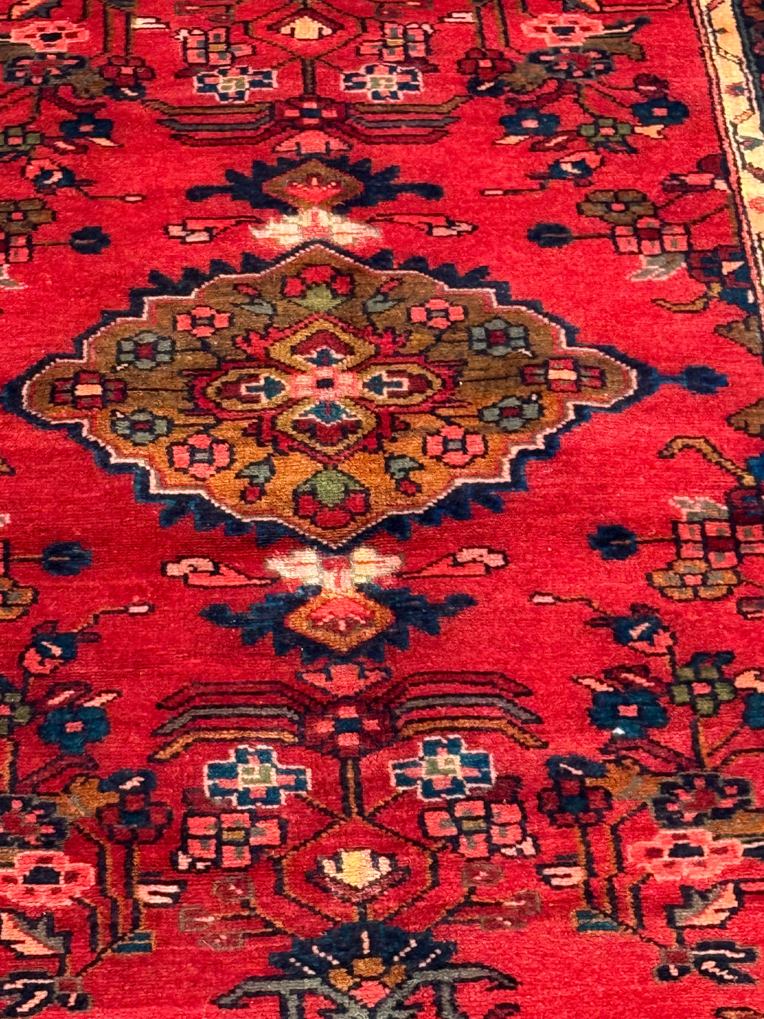 10.9' x 3.5' Ft. Authentic Persian Hamadan Tribal Hand Knotted Fine Wool Runner / Rug BR133